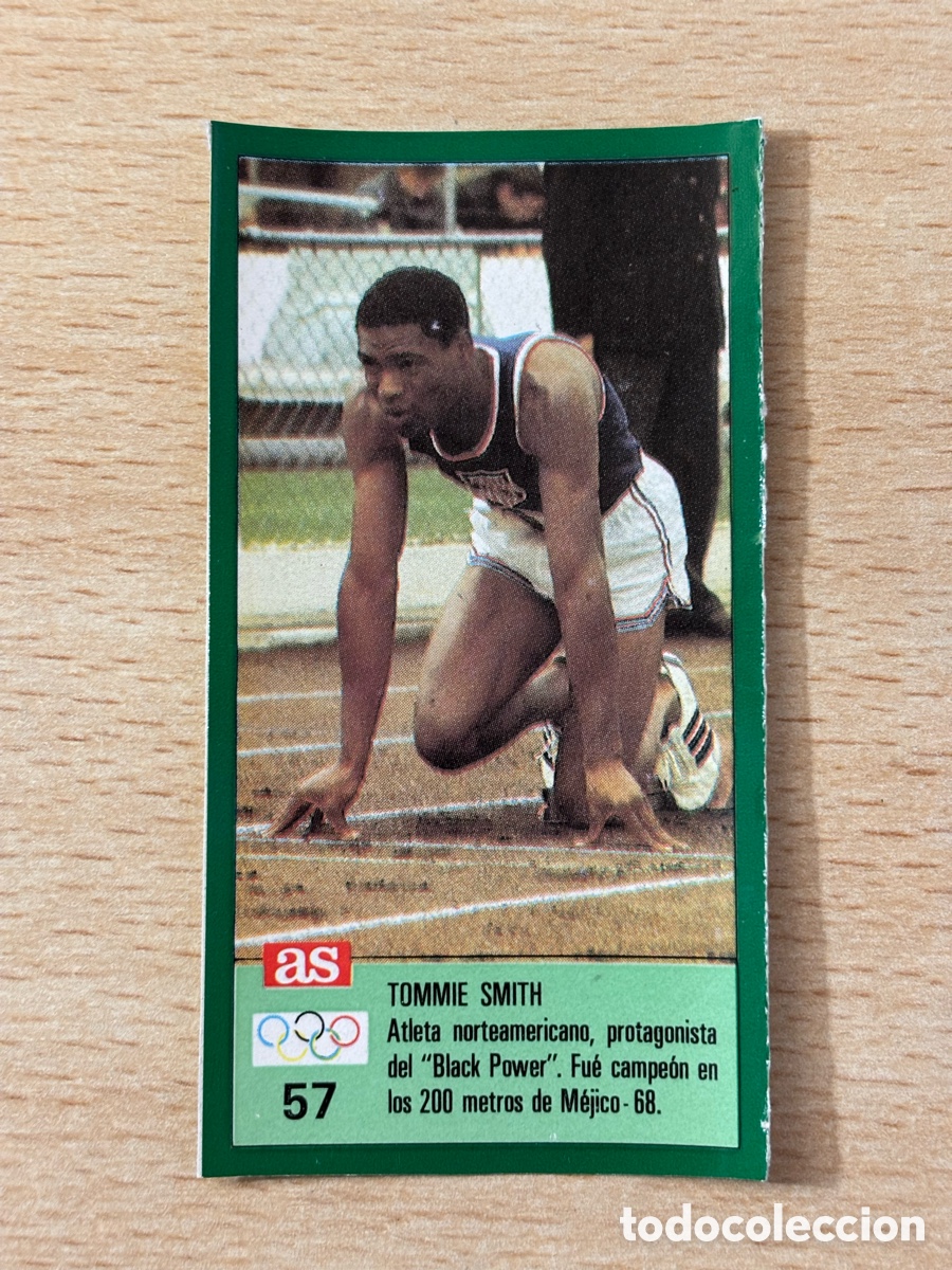 Sammelleidenschaft Sport: # 57 Tommie Smith USA Atletismo Ases Ol&iacute;mpicos 1988 sin pegar