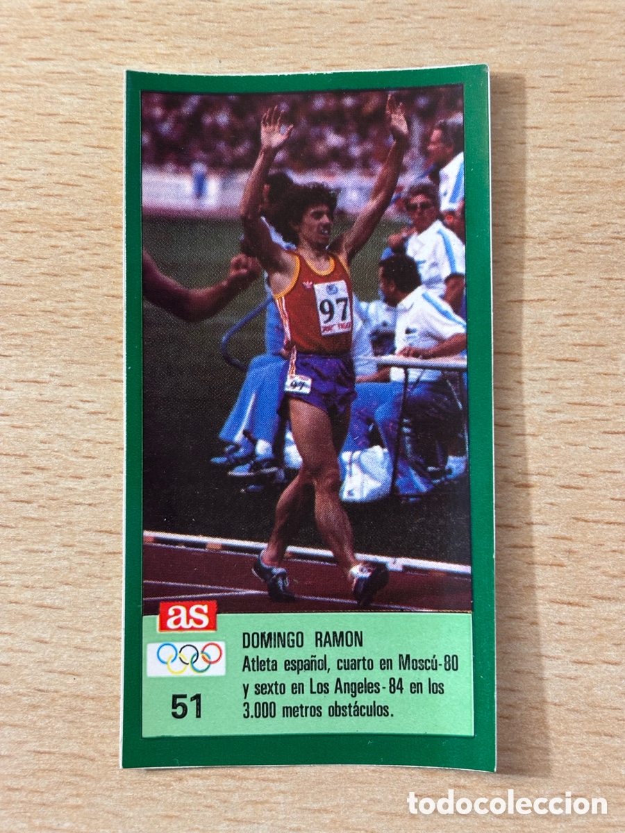 Sammelleidenschaft Sport: # 51 Domingo Ramon Espa&ntilde;a Atletismo Ases Ol&iacute;mpicos 1988 sin pegar
