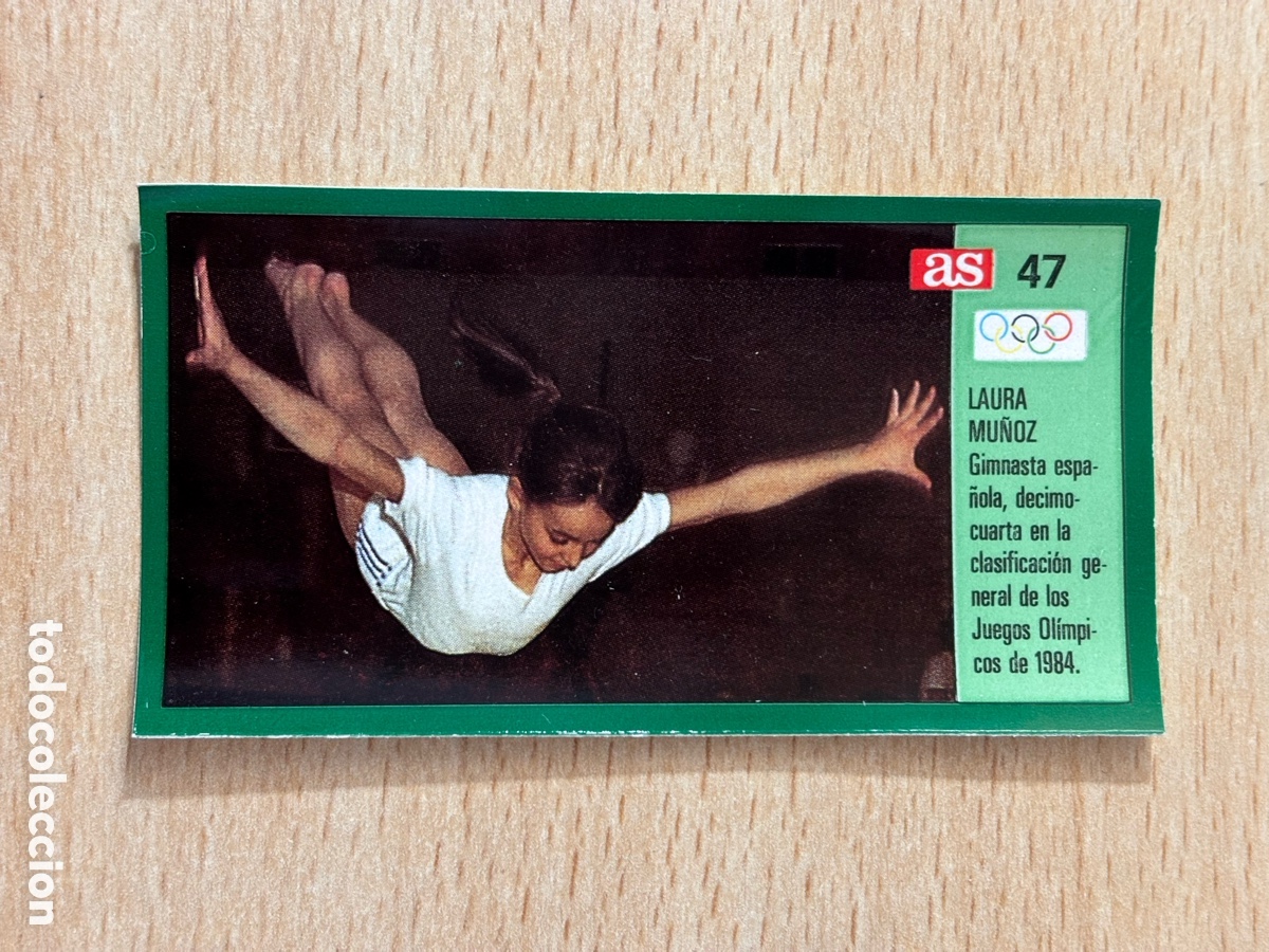 Sammelleidenschaft Sport: # 47 Laura Mu&ntilde;oz Espa&ntilde;a Gimnasia Ases Ol&iacute;mpicos 1988 sin pegar