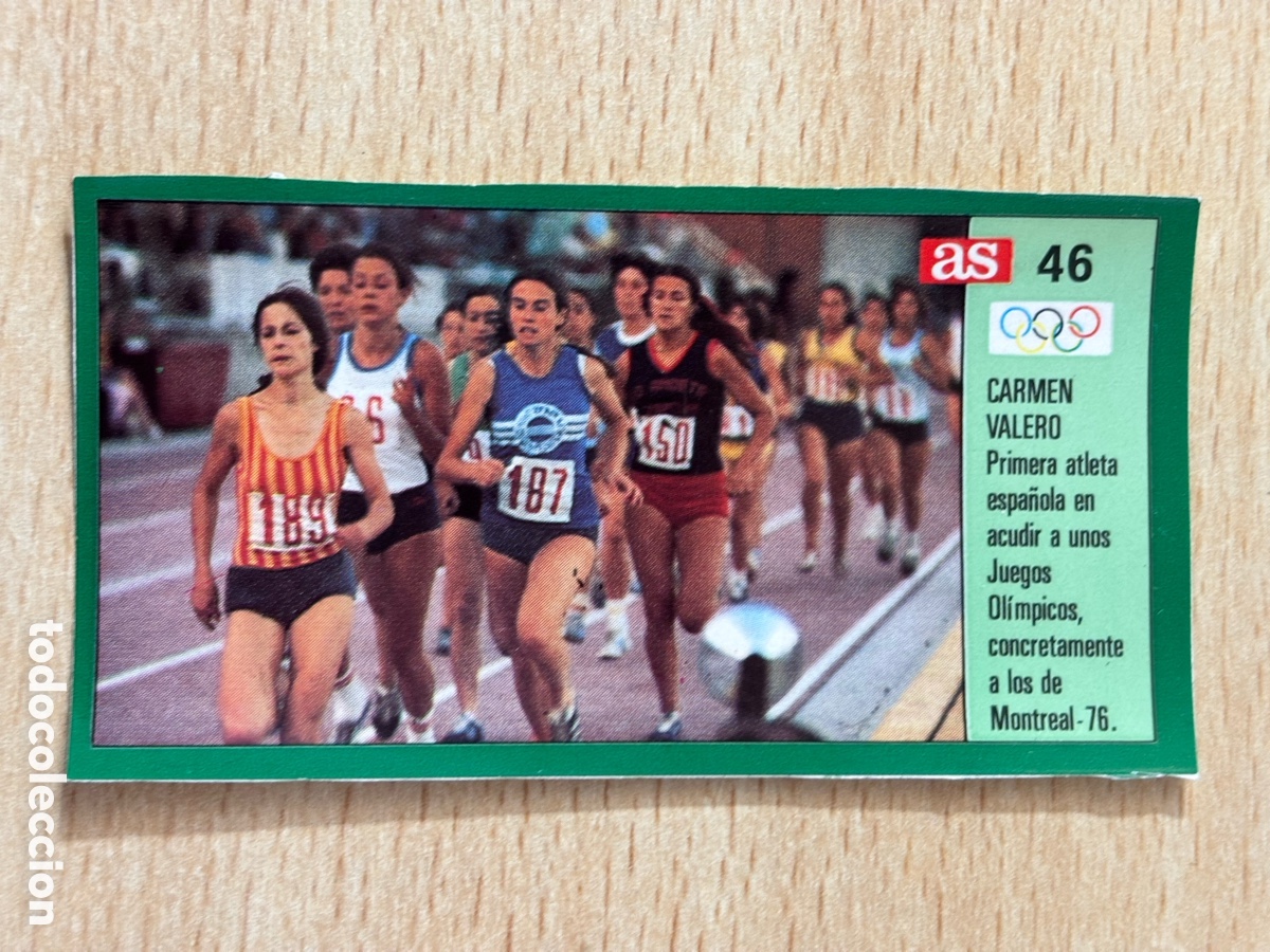 Sports collectibles: # 46 Carmen Valero Espa&ntilde;a Atletismo Ases Ol&iacute;mpicos 1988 sin pegar
