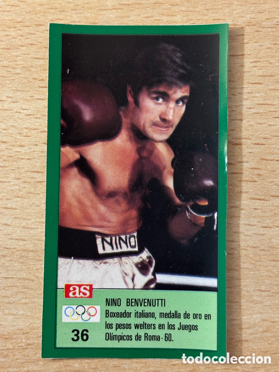 Sammelleidenschaft Sport: # 36 Nino Benvenutti Italia Boxeo Ases Ol&iacute;mpicos 1988 sin pegar