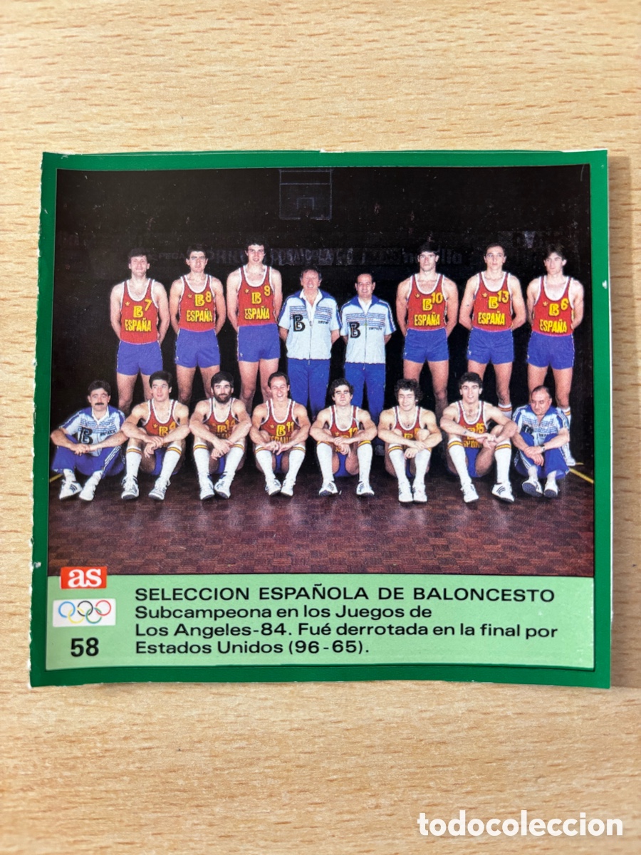 Sammelleidenschaft Sport: # 58 Selecci&oacute;n Espa&ntilde;a Baloncesto Ases Ol&iacute;mpicos 1988 sin pegar