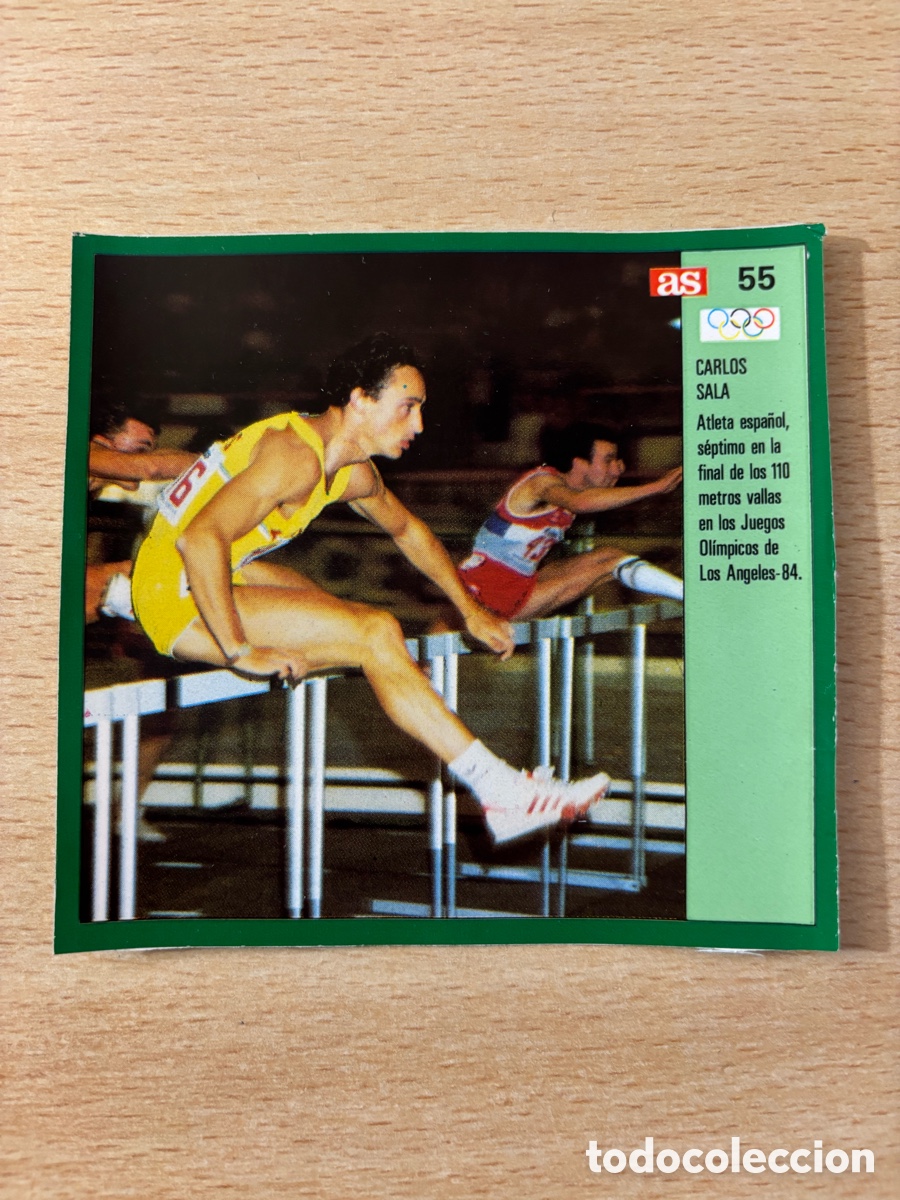 Sammelleidenschaft Sport: # 55 Carlos Sala Espa&ntilde;a Atletismo Ases Ol&iacute;mpicos 1988 sin pegar