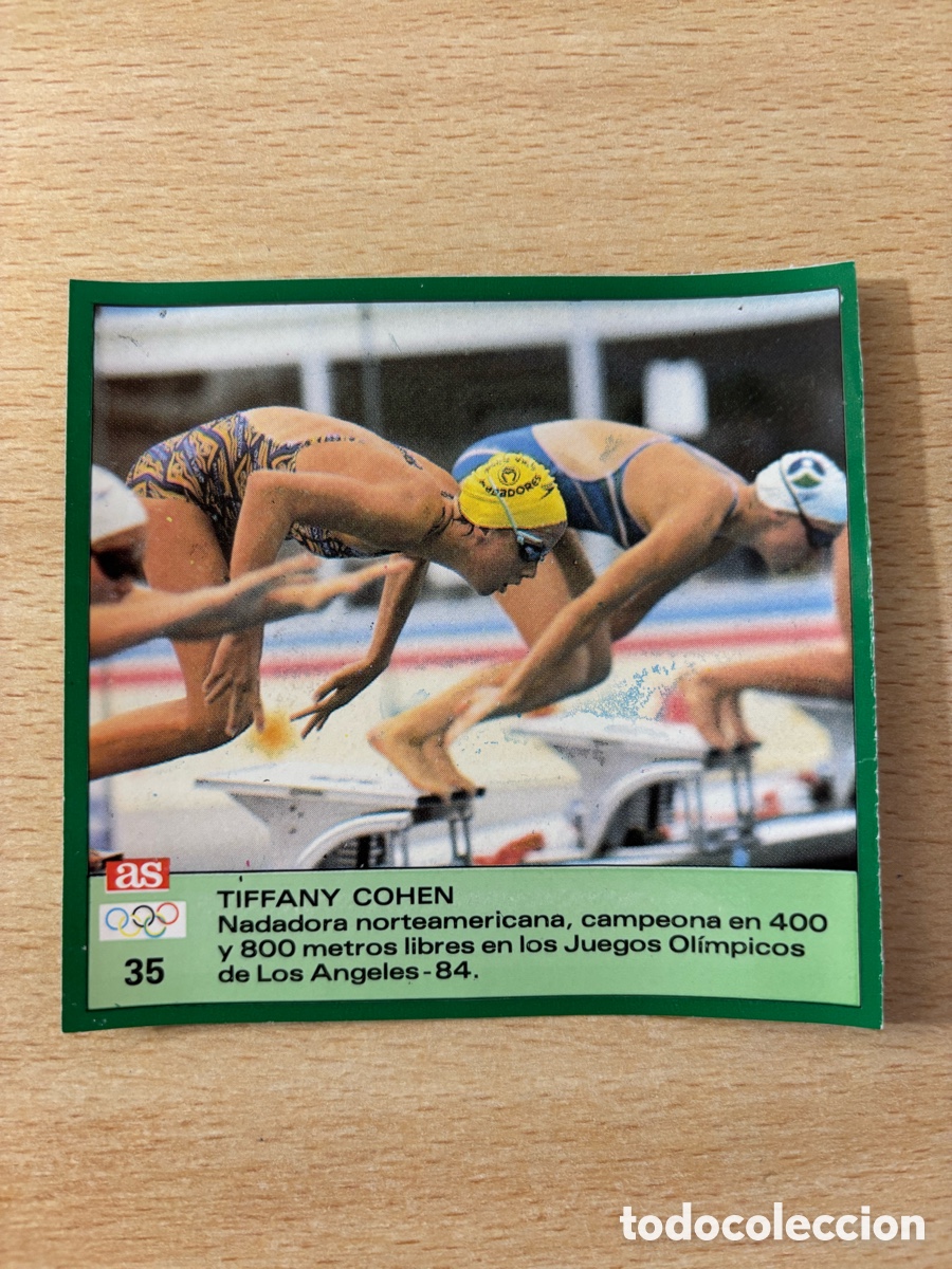 Sammelleidenschaft Sport: #35 Tiffany Cohen USA Nataci&oacute;n Ases Ol&iacute;mpicos 1988 sin pegar