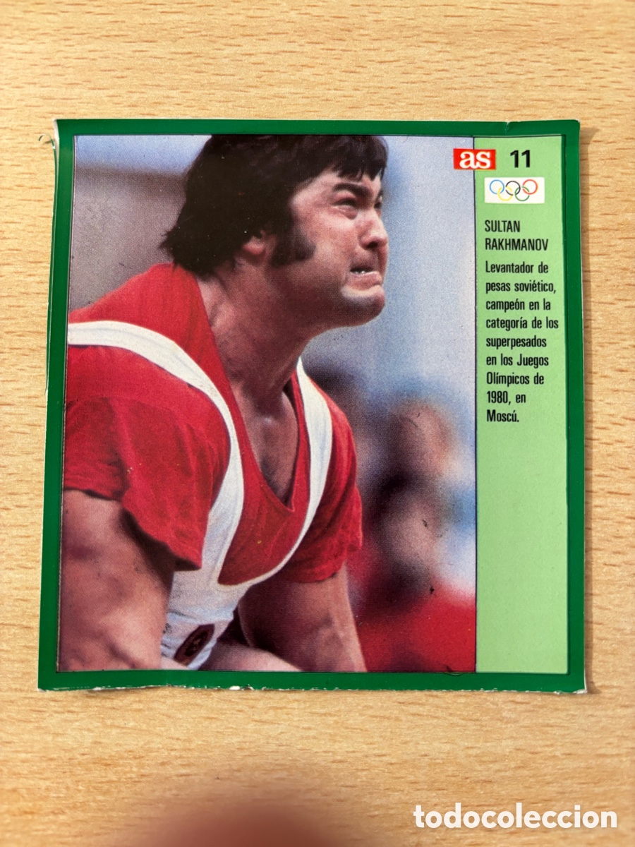 Sammelleidenschaft Sport: # 11 Sultan Rakhmanov URSS Rusia Halterofilia Ases Ol&iacute;mpicos 1988 sin pegar