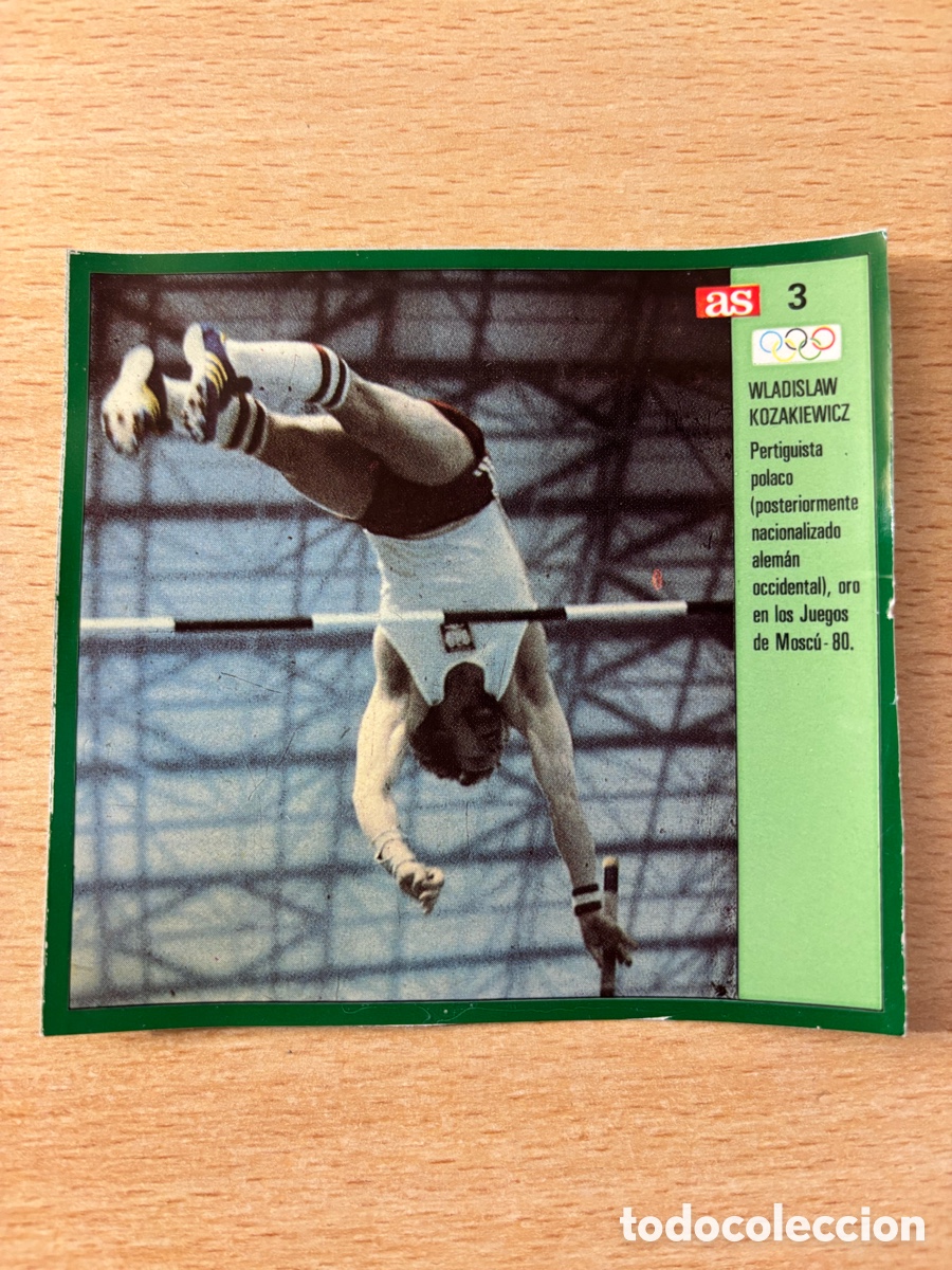 Sammelleidenschaft Sport: # 3 Wladislaw Kozakiewicz Polonia Atletismo Ases Ol&iacute;mpicos 1988 sin pegar