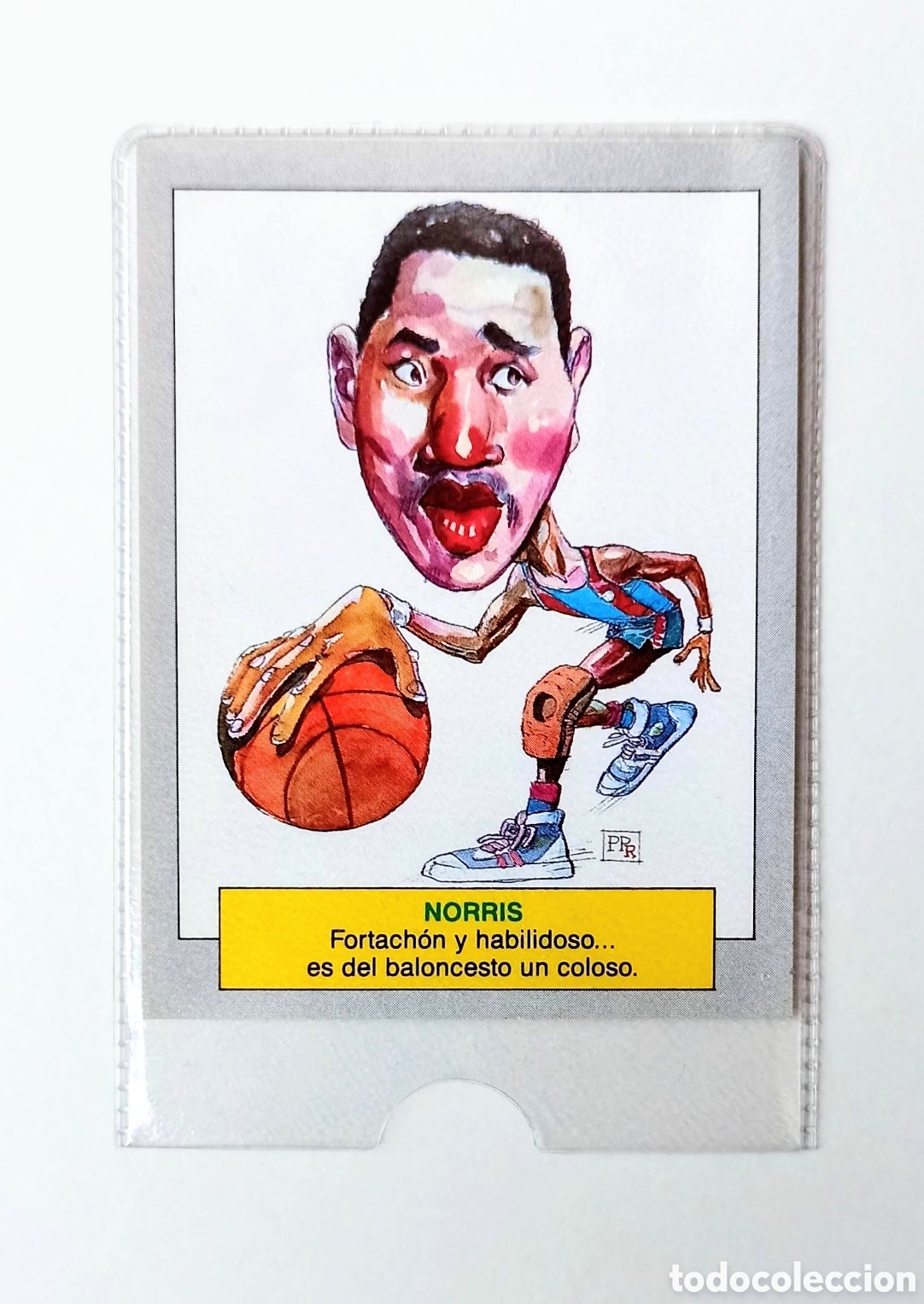 Sports collectibles: CROMO NORRIS 32 BARCELONA ACB KARIKATAS 1990
