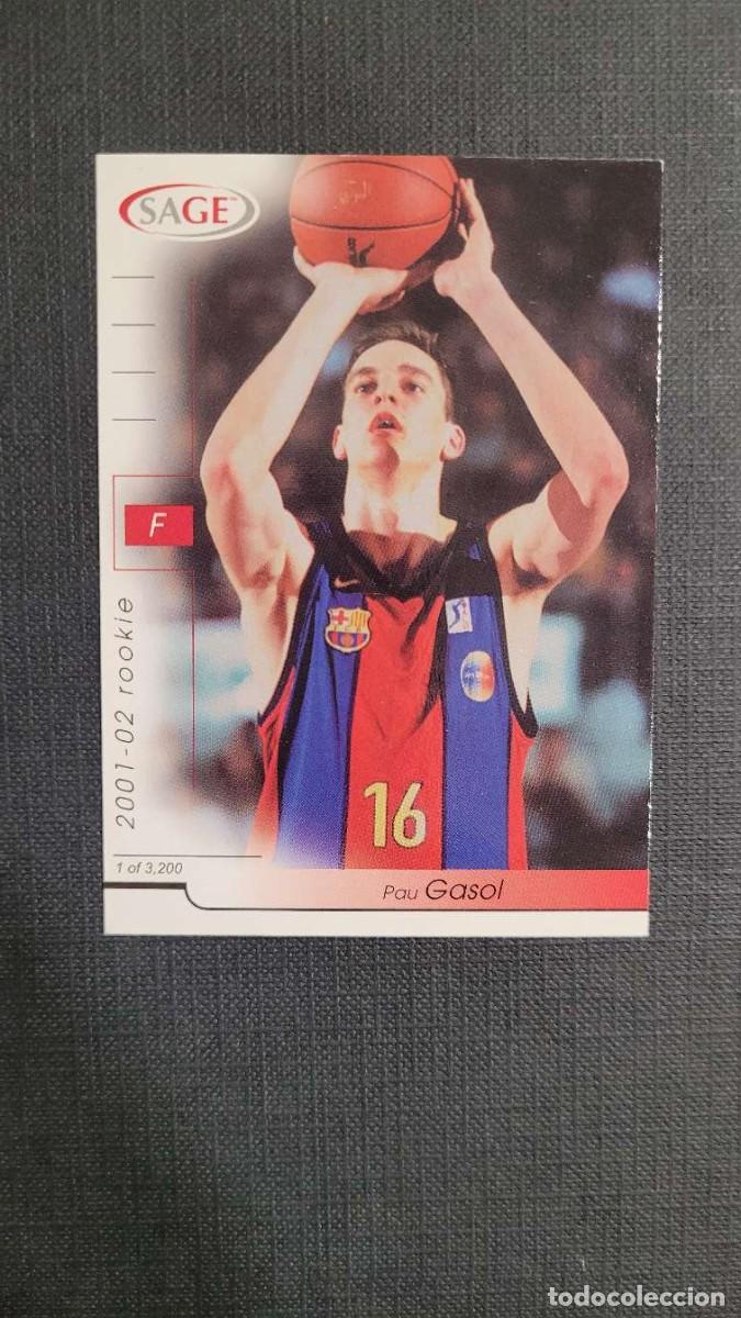 Coleccionismo deportivo: 2001 PAU GASOL CARD NBA ROOKIE # 15 SAGE BARCELONA