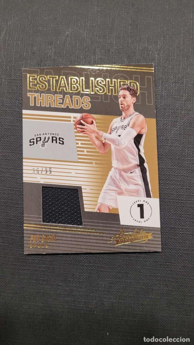 Coleccionismo deportivo: 2018 2019 PAU GASOL CARD NBA # ET-PGS PANINI SAN ANTONIO SPURS