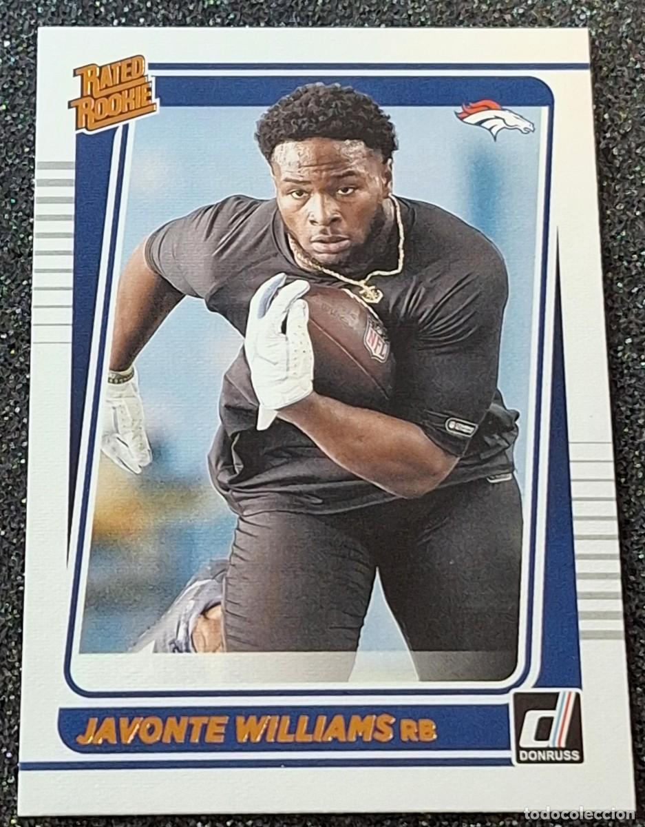 Colecionismo desportivo: Javonte Williams Denver Broncos Panini Donruss Football 2021 Rated Rookie RC Portrait