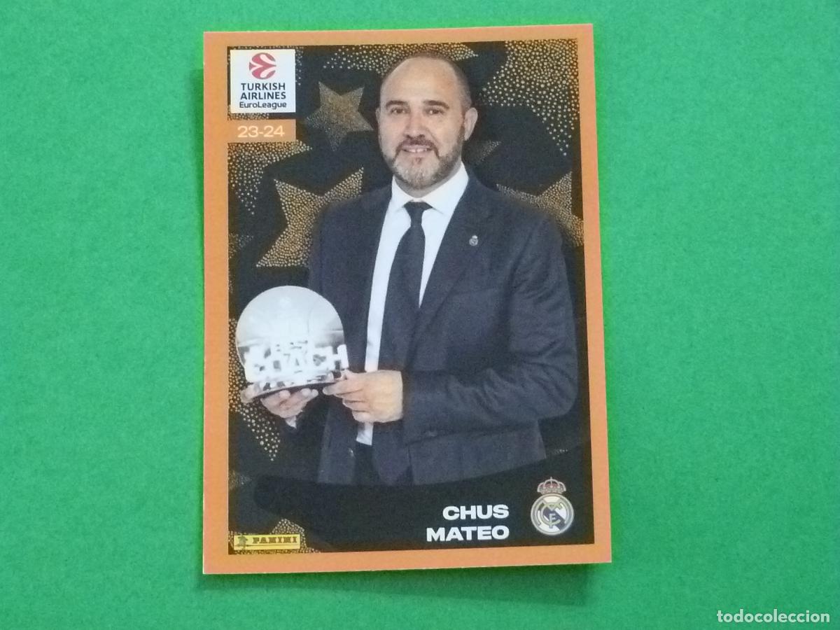 Colecionismo desportivo: CROMO BALONCESTO CHUS MATEO REAL MADRID C.F. SIN PEGAR N&ordm; 393 EUROLIGA 2024-2025/24-25 PANINI