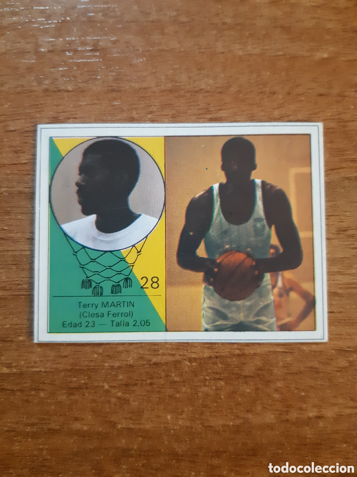 Sports collectibles: N&deg;28 Terry Martin (Clesa Ferrol) Liga ACB 85-86 Yogur Letona 1985 1986. Nunca pegado