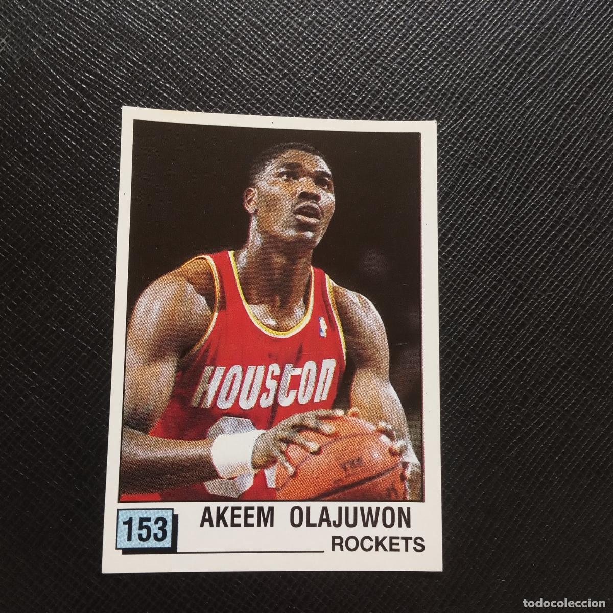 Coleccionismo deportivo: 153 AKEEM OLAJUWON ROCKETS PANINI 1990 BASKET NBA 90 CROMO BALONCESTO - SIN PEGAR - A163 PG58