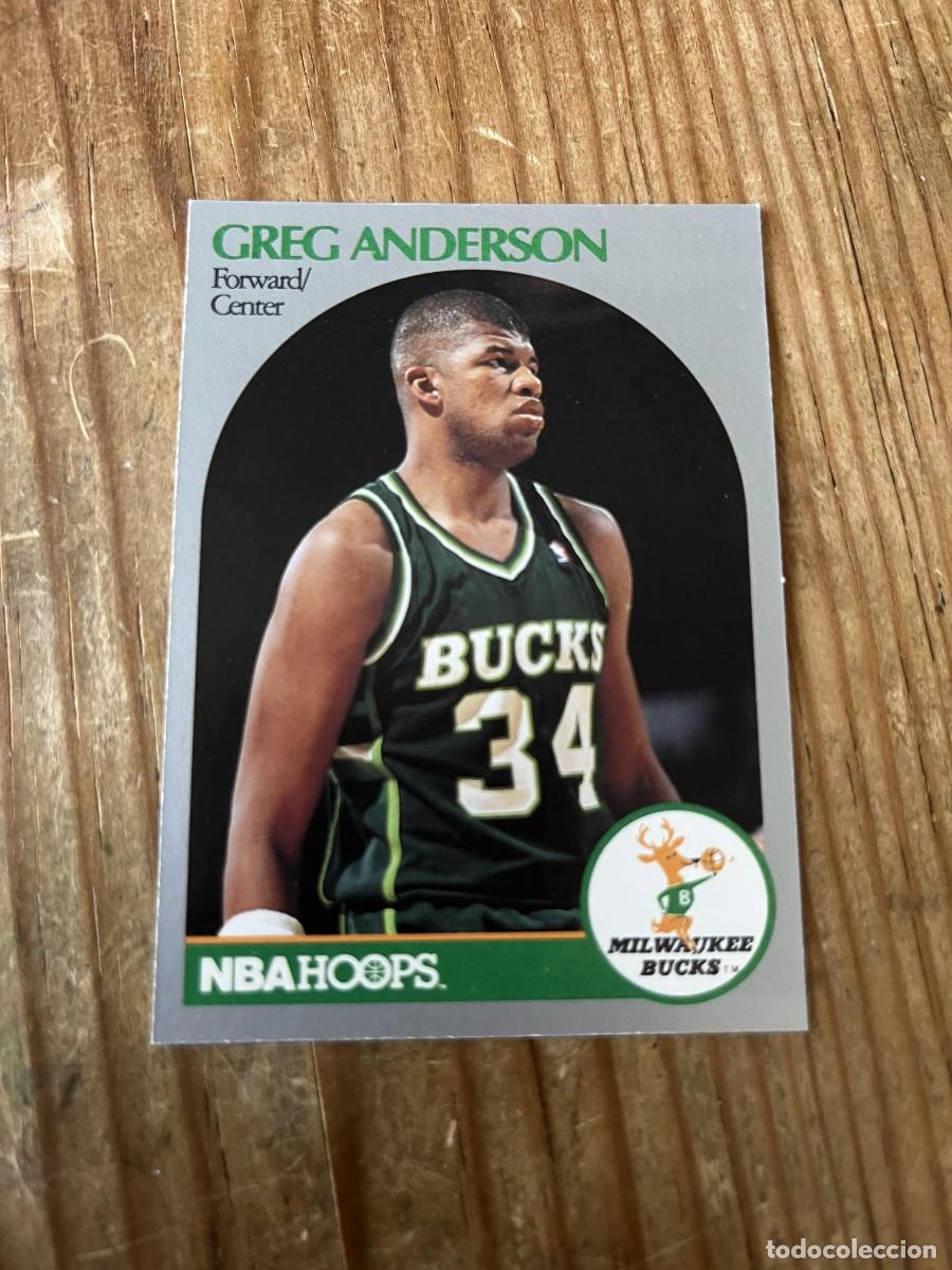 Coleccionismo deportivo: CROMO CARD BALONCESTO NBA HOOPS 90 1990 MILWAUKEE BUCKS # 173 GREG ANDERSON