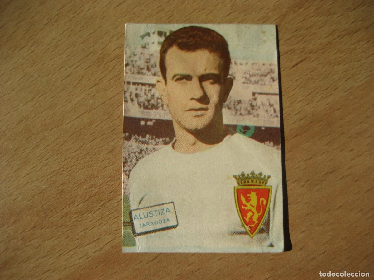 Coleccionismo deportivo: CROMO F&Uacute;TBOL: ALUSTIZA - REAL ZARAGOZA - CAMPEONATO DE LIGA 1961/62 - FHER - DISGRA