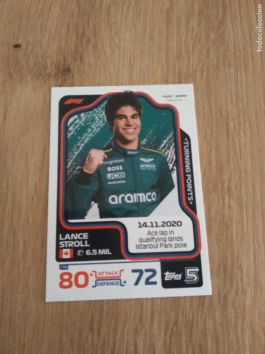 Coleccionismo deportivo: 114 LANCE STROLL CROMO F1 Topps Formula 1 Turbo Attax 2024