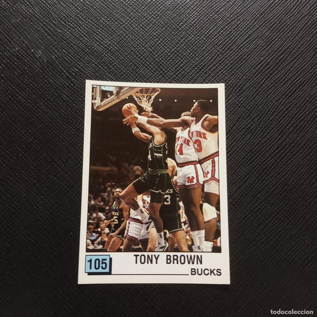 Coleccionismo deportivo: 105 TONY BROWN BUCKS PANINI 1990 BASKET NBA 90 CROMO BALONCESTO - SIN PEGAR - A163 PG72