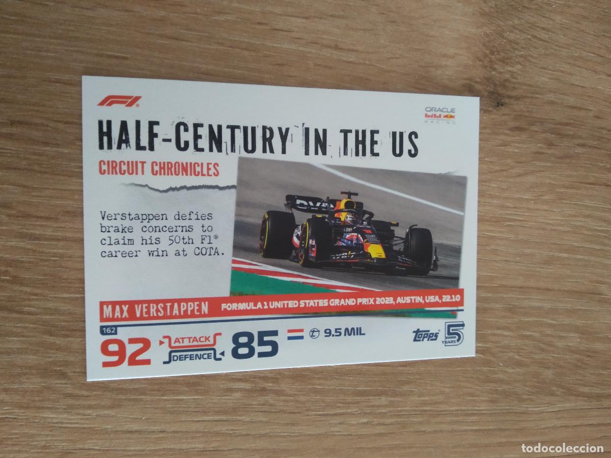 Coleccionismo deportivo: 162 MAX VERSTAPPEN CROMO F1 Topps Formula 1 Turbo Attax 2024