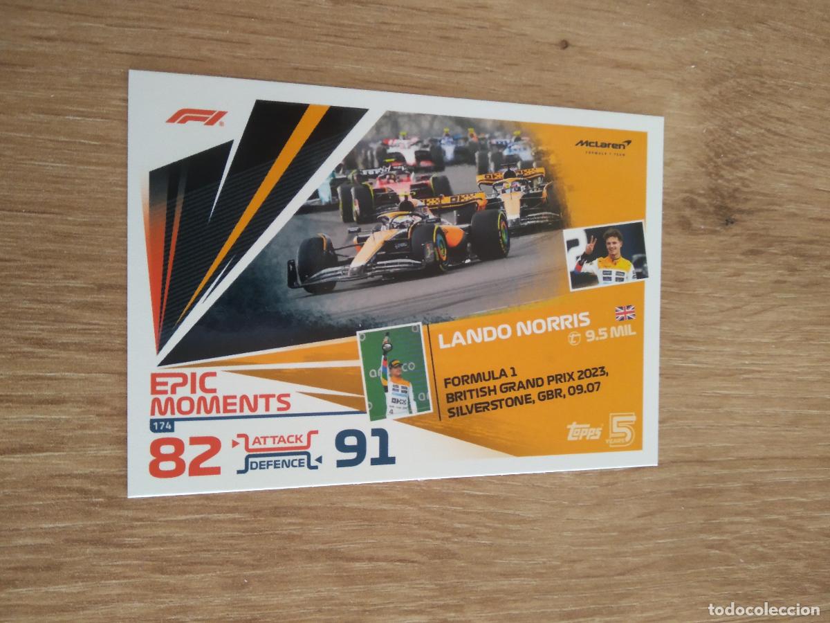Coleccionismo deportivo: 174 LANDO NORRIS CROMO F1 Topps Formula 1 Turbo Attax 2024