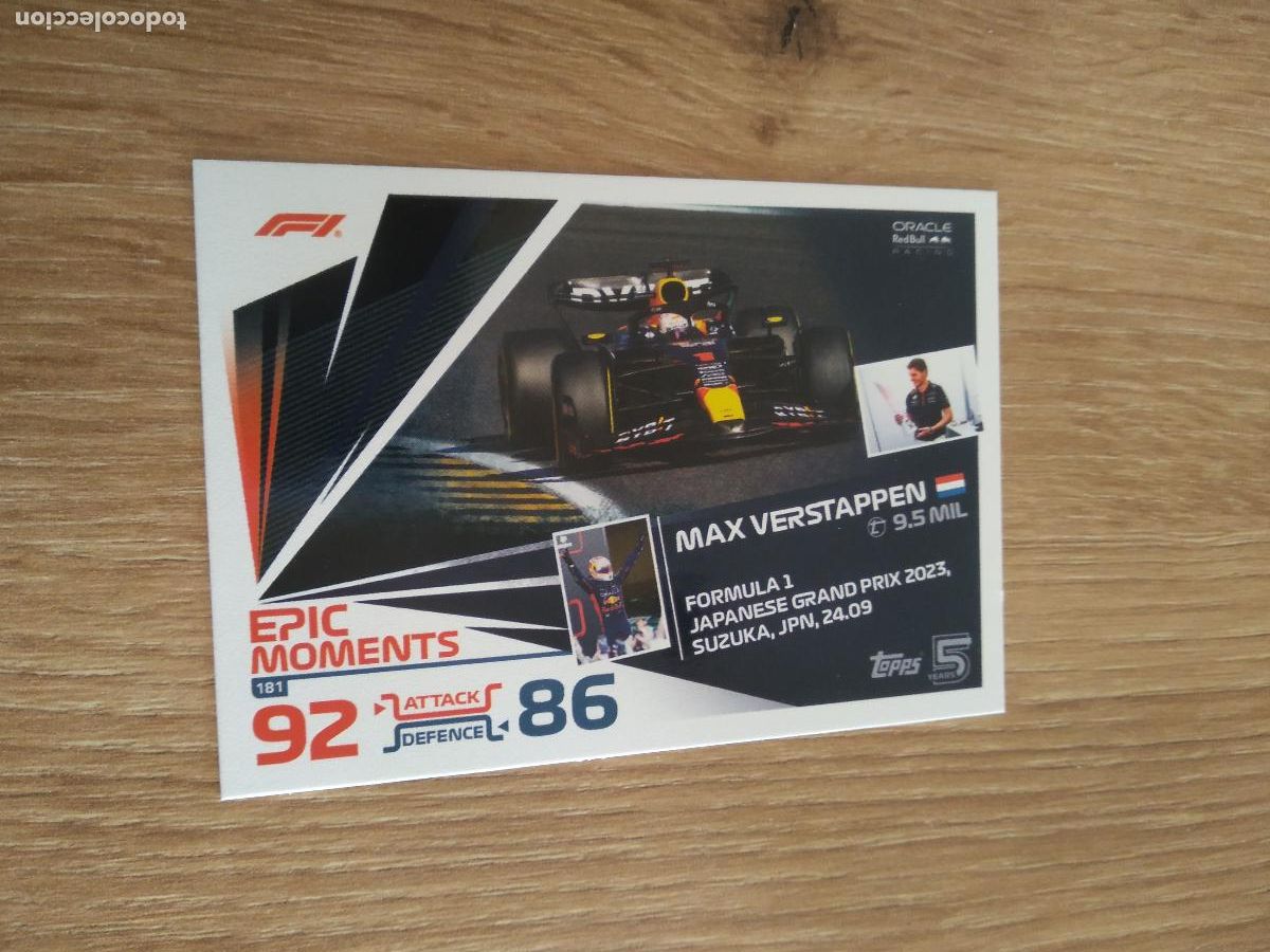 Coleccionismo deportivo: 181 max verstappen CROMO F1 Topps Formula 1 Turbo Attax 2024