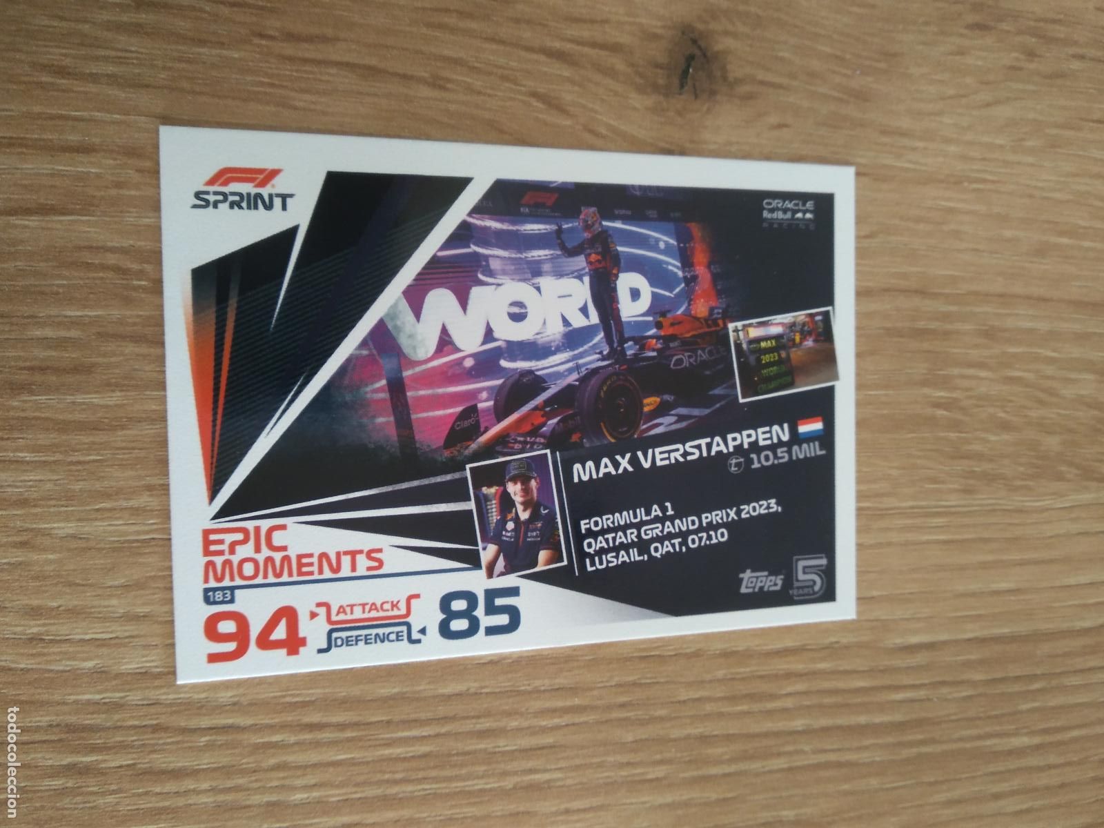 Coleccionismo deportivo: 183 MAX VERSTAPPEN CROMO F1 Topps Formula 1 Turbo Attax 2024