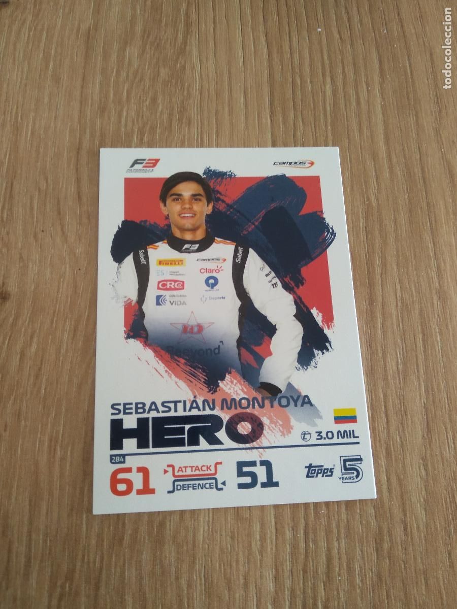 Sammelleidenschaft Sport: 284 SEBASTIAN MONTOYA CROMO F1 Topps Formula 1 Turbo Attax 2024