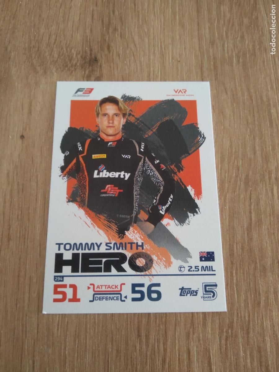 Coleccionismo deportivo: 294 TOMMY SMITH CROMO F1 Topps Formula 1 Turbo Attax 2024