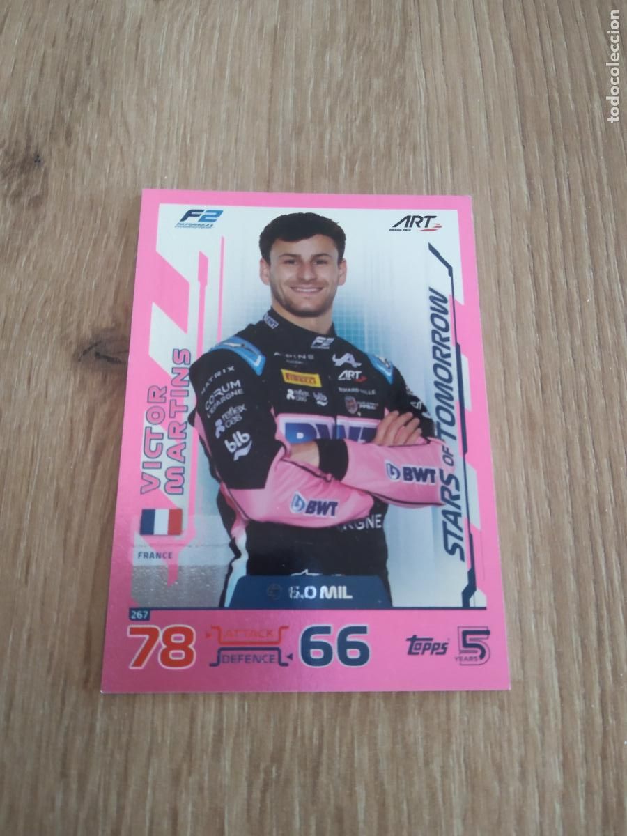 Coleccionismo deportivo: 267 VICTOR MARTINS FONDO ROSA CROMO F1 Topps Formula 1 Turbo Attax 2024