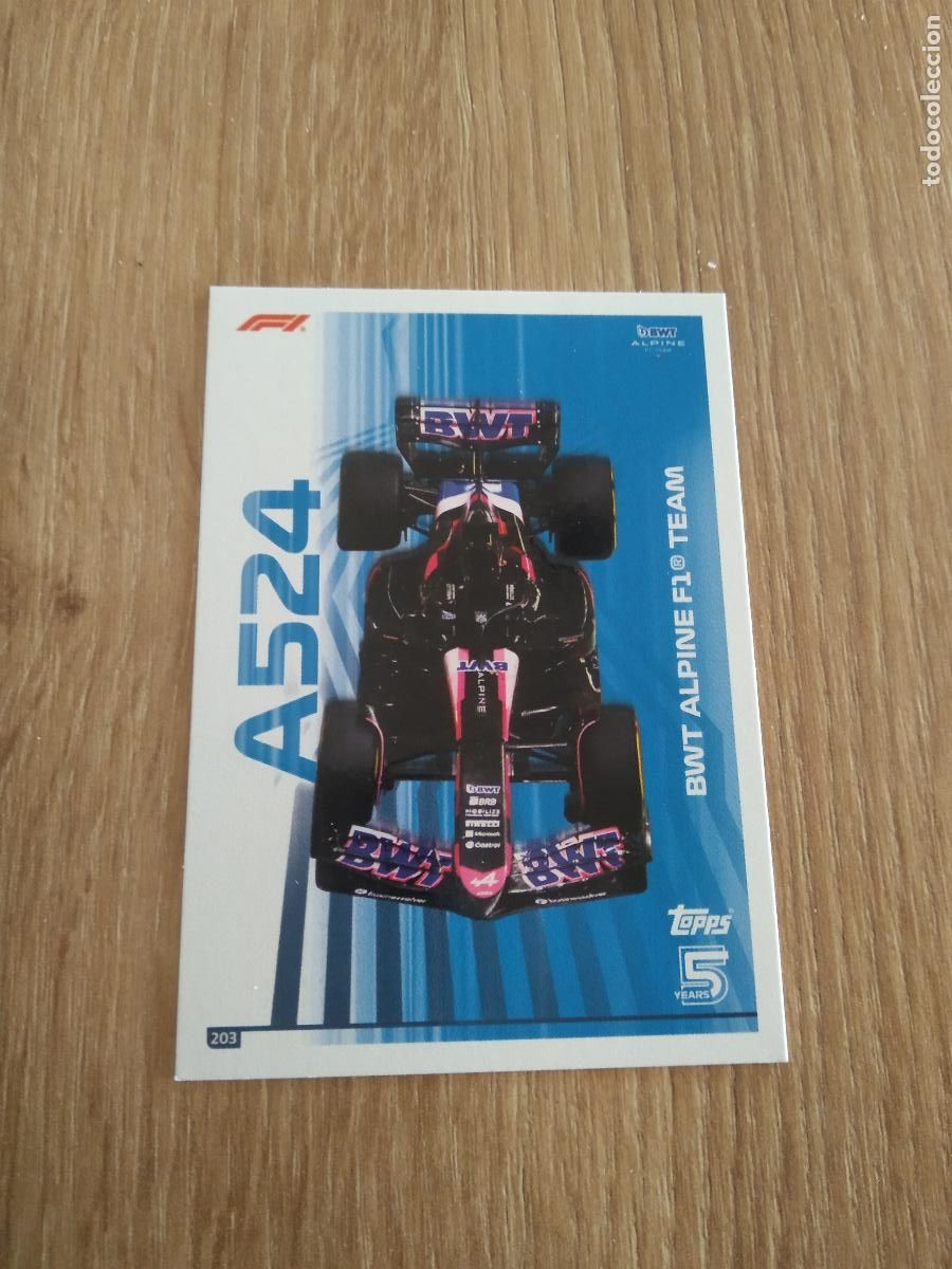 Coleccionismo deportivo: 203 A524 BWT ALPINE CROMO F1 Topps Formula 1 Turbo Attax 2024