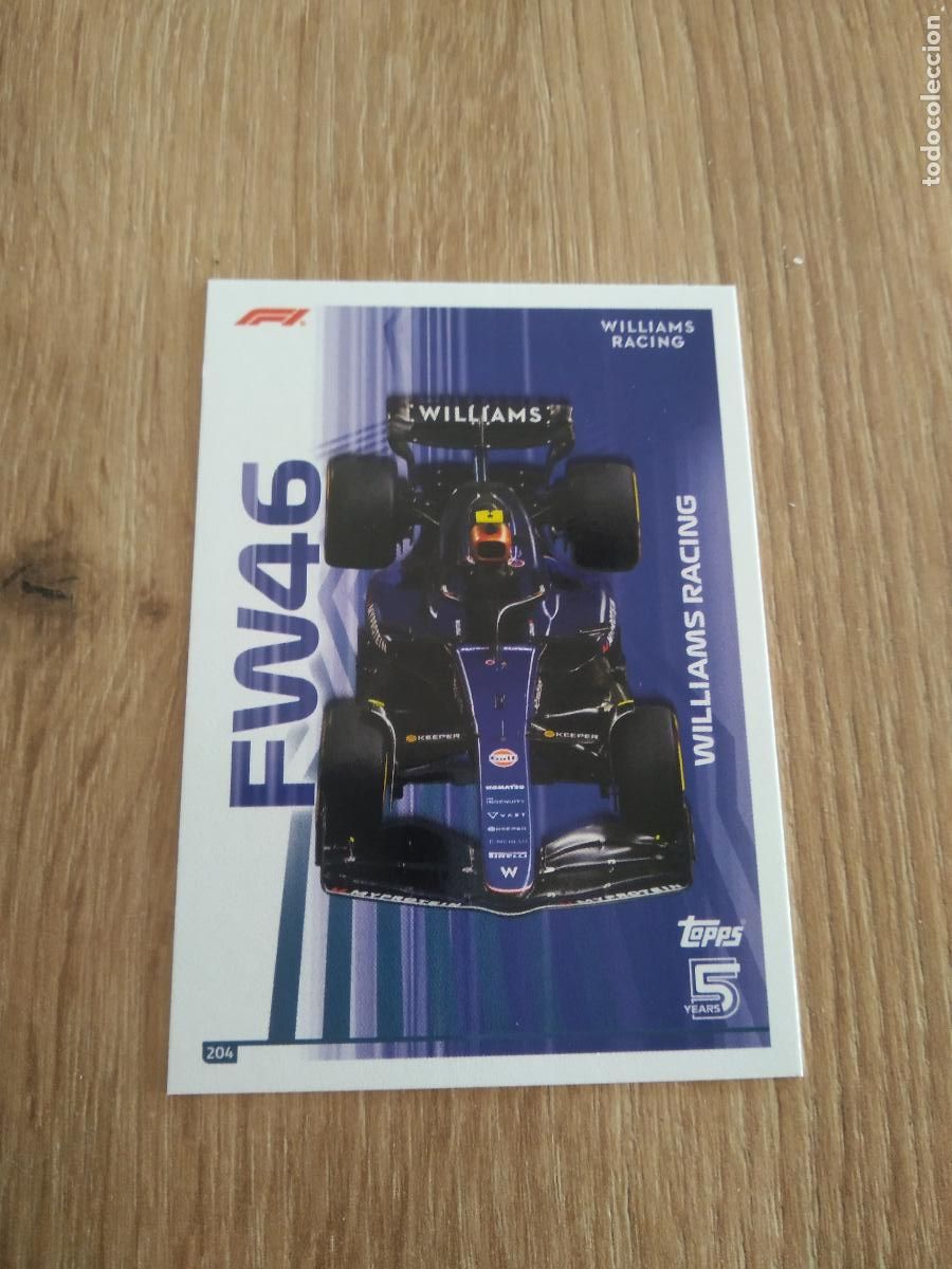 Coleccionismo deportivo: 204 FW46 WILLIAMS RACING CROMO F1 Topps Formula 1 Turbo Attax 2024