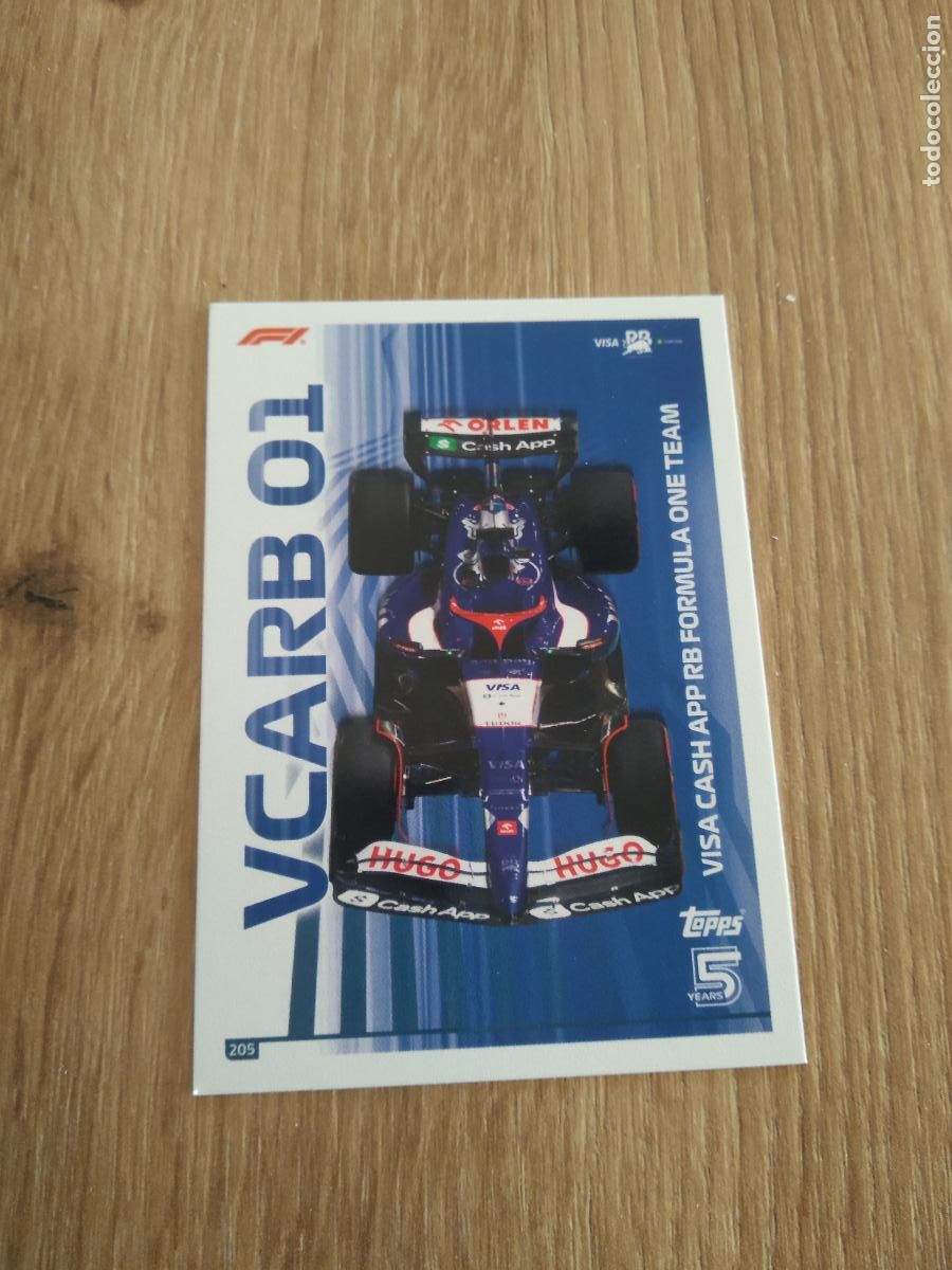 Coleccionismo deportivo: 205 VCARB01 VISA CASH APP RB FORMULA ONE CROMO F1 Topps Formula 1 Turbo Attax 2024