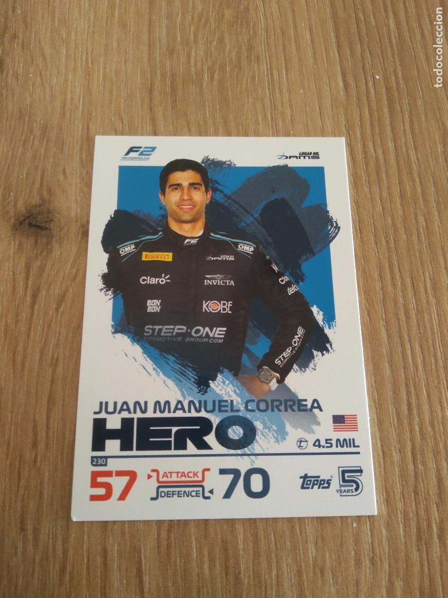 Coleccionismo deportivo: 230 JUAN MANUEL CORREA CROMO F1 Topps Formula 1 Turbo Attax 2024