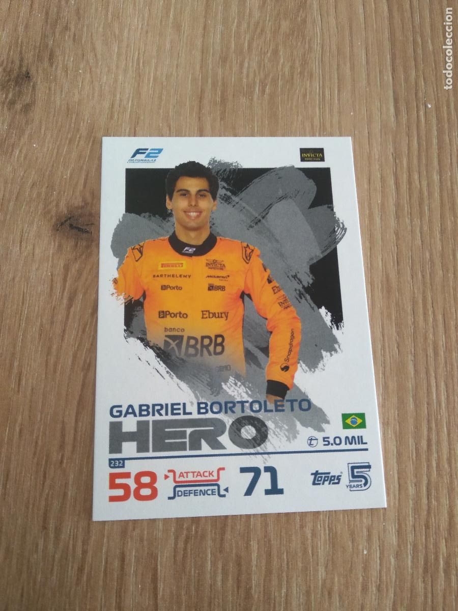Coleccionismo deportivo: 232 GABRIEL BORTOLETO CROMO F1 Topps Formula 1 Turbo Attax 2024