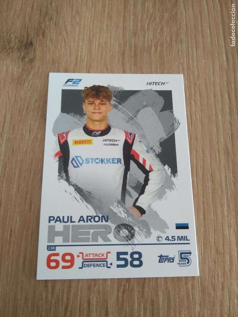 Coleccionismo deportivo: 238 PAUL ARON CROMO F1 Topps Formula 1 Turbo Attax 2024