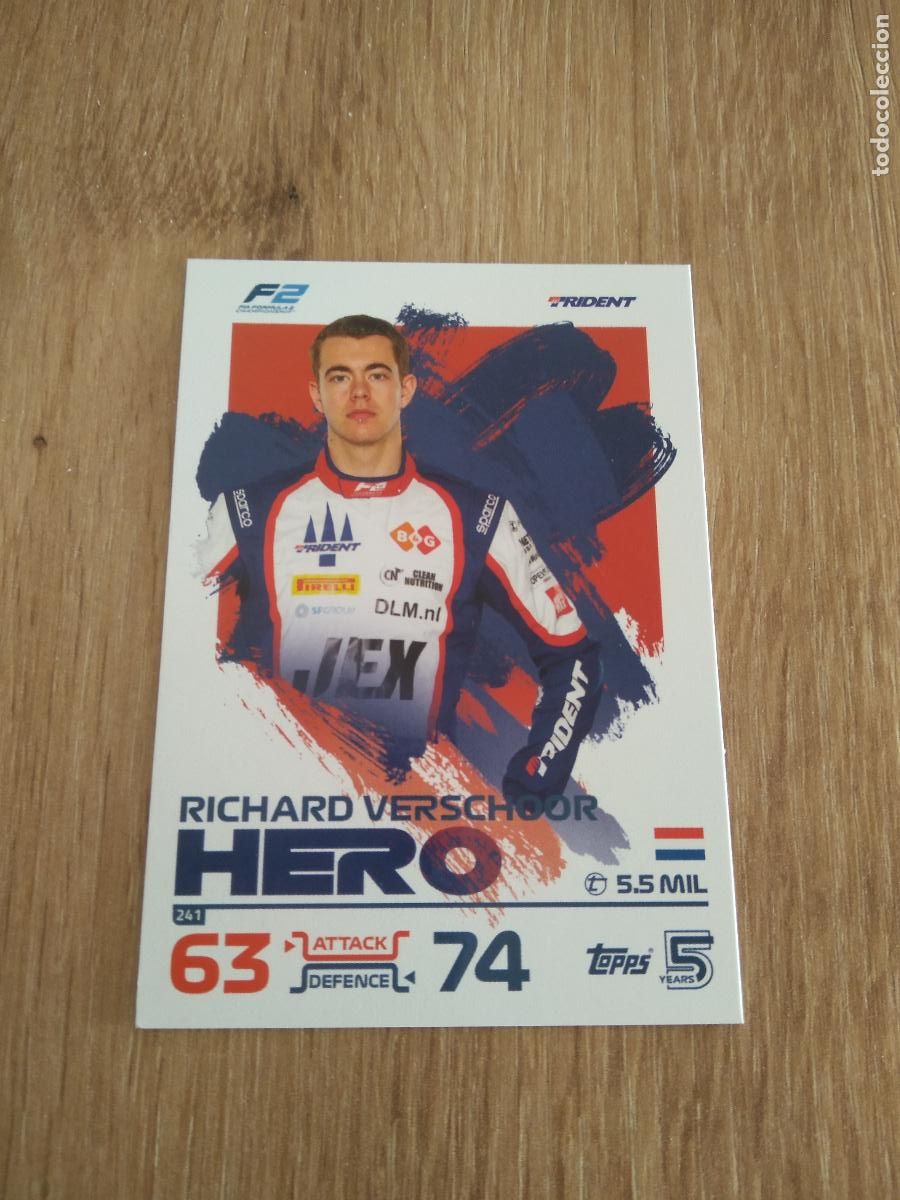 Coleccionismo deportivo: 241 RICHARD VERSCHOOR CROMO F1 Topps Formula 1 Turbo Attax 2024