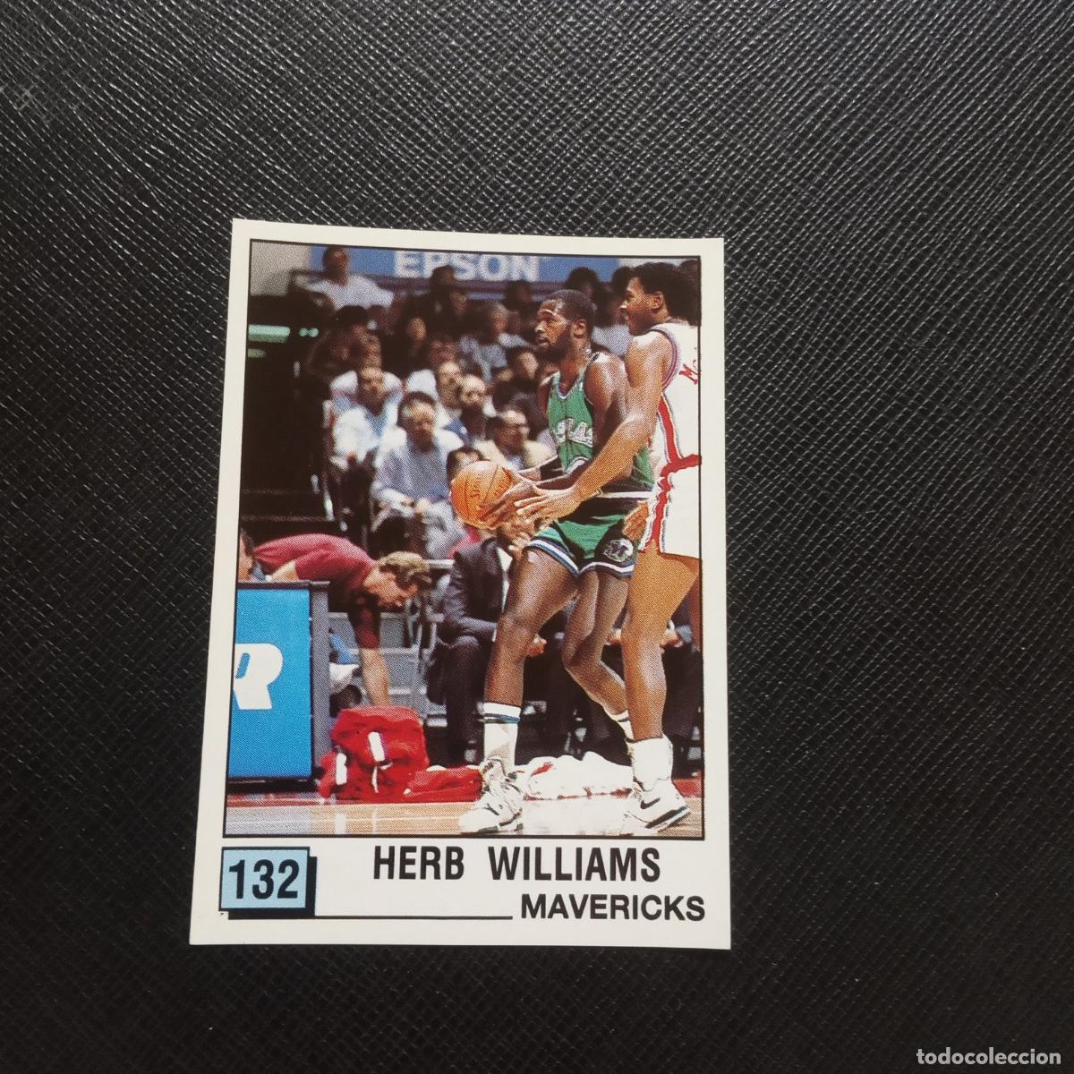 Coleccionismo deportivo: 132 HERB WILLIMAS MAVERICKS PANINI 1990 BASKET NBA 90 CROMO BALONCESTO - SIN PEGAR - A205 PG66