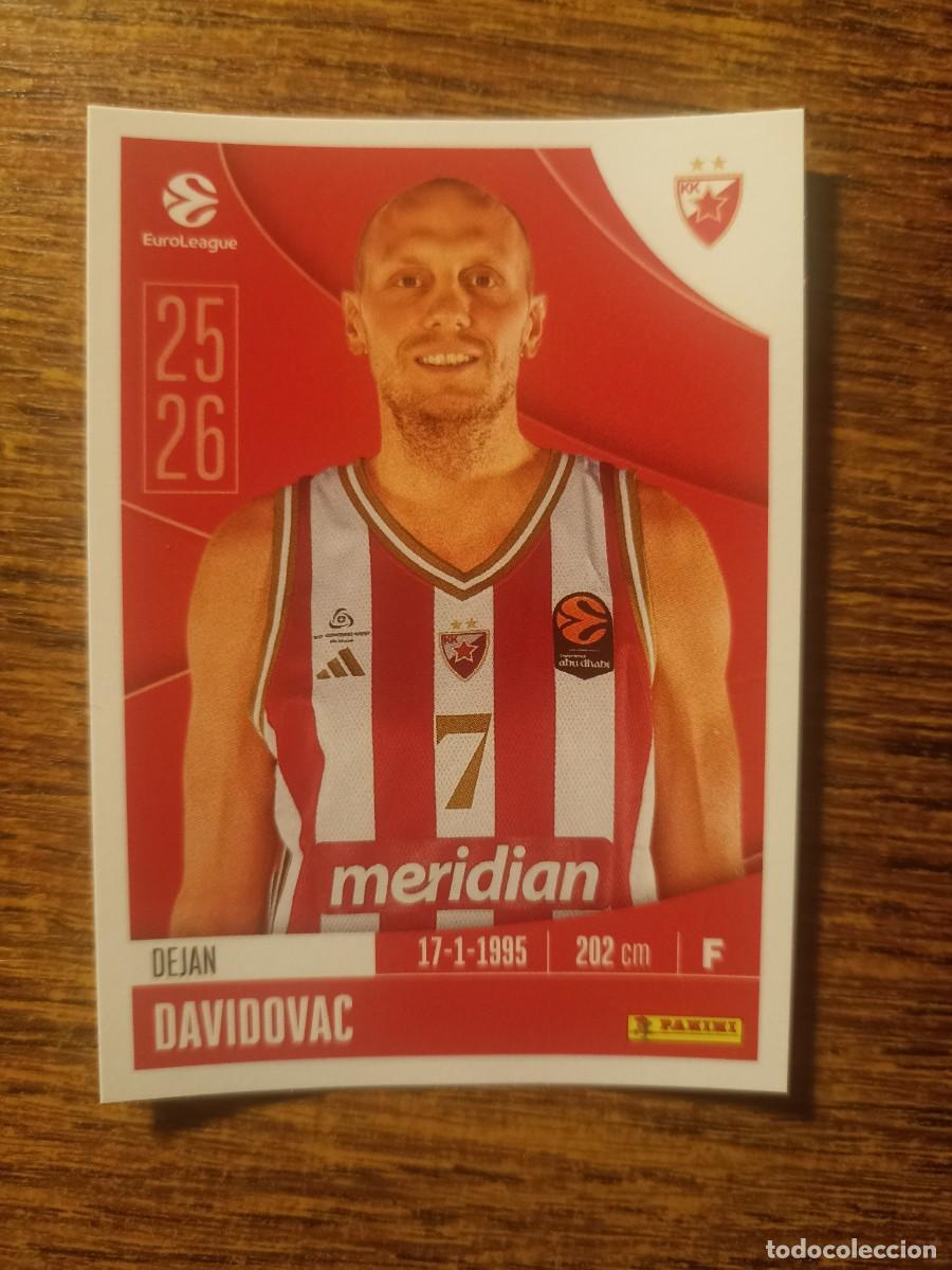 Colecionismo desportivo: 102 Davidovac Estrella Roja.Euroliga Euroleague 2025-26 2026 Panini