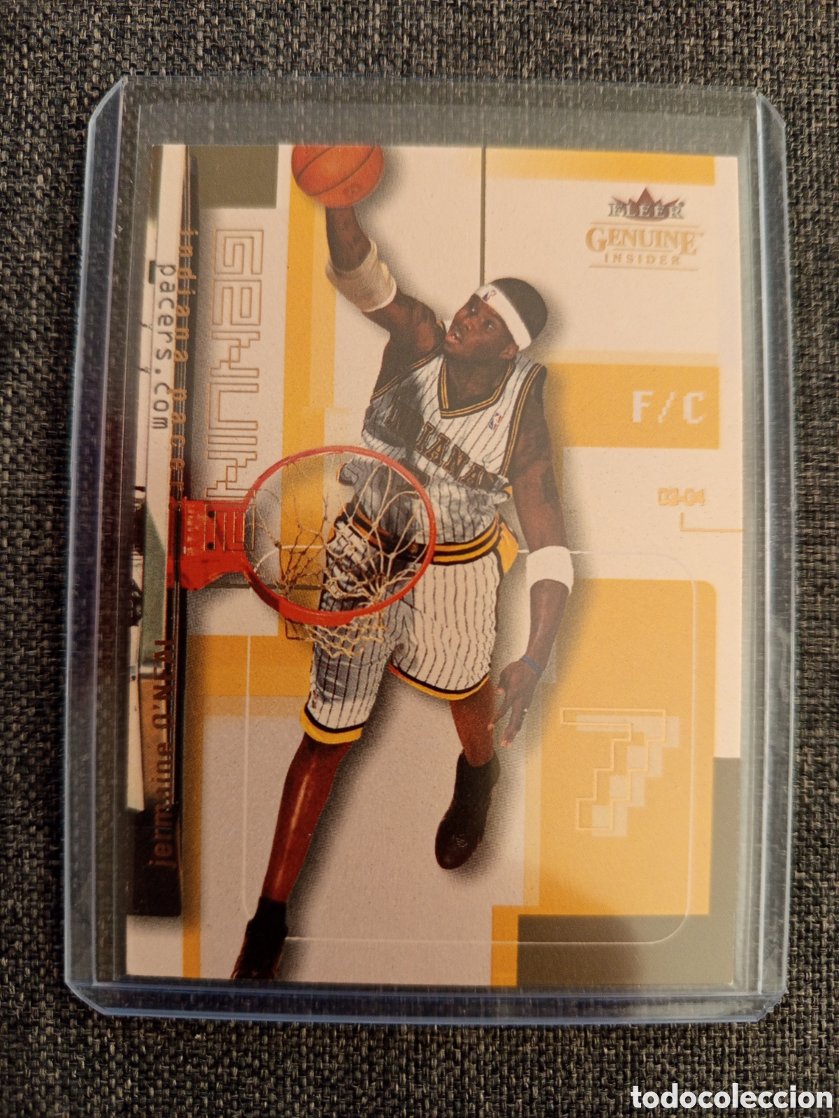 Colecionismo desportivo: JERMAINE O'NEAL. NBA FLEER GENUINE INSIDER 03-04.