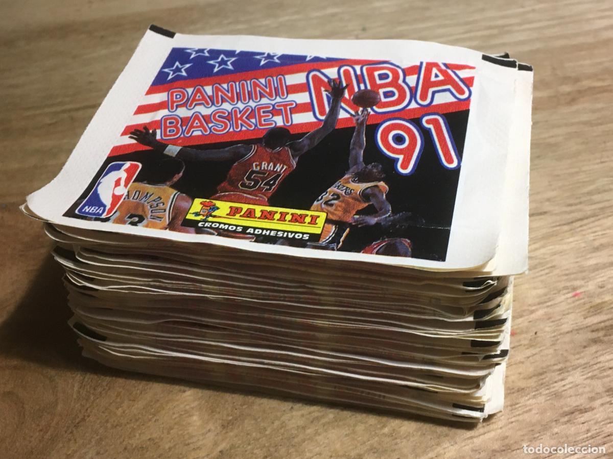 Coleccionismo deportivo: michael jordan panini basket NBA 91 lote 37 sobres de cromos sin abrir