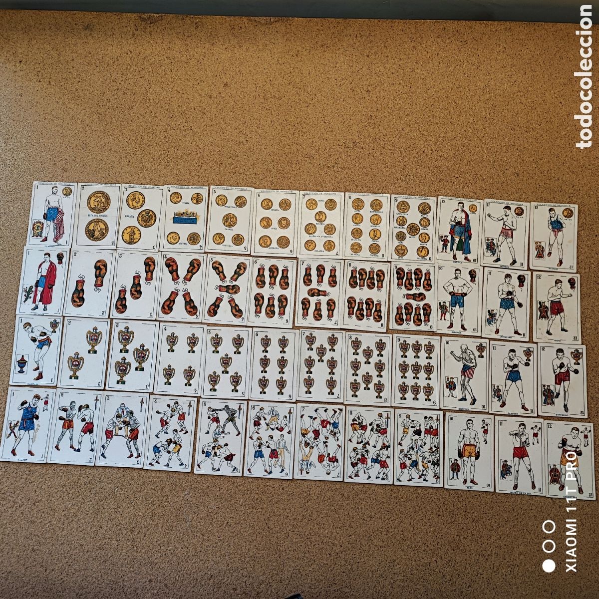 Coleccionismo deportivo: Colecci&oacute;n naipes cartas de boxeo, chocolates Amatller