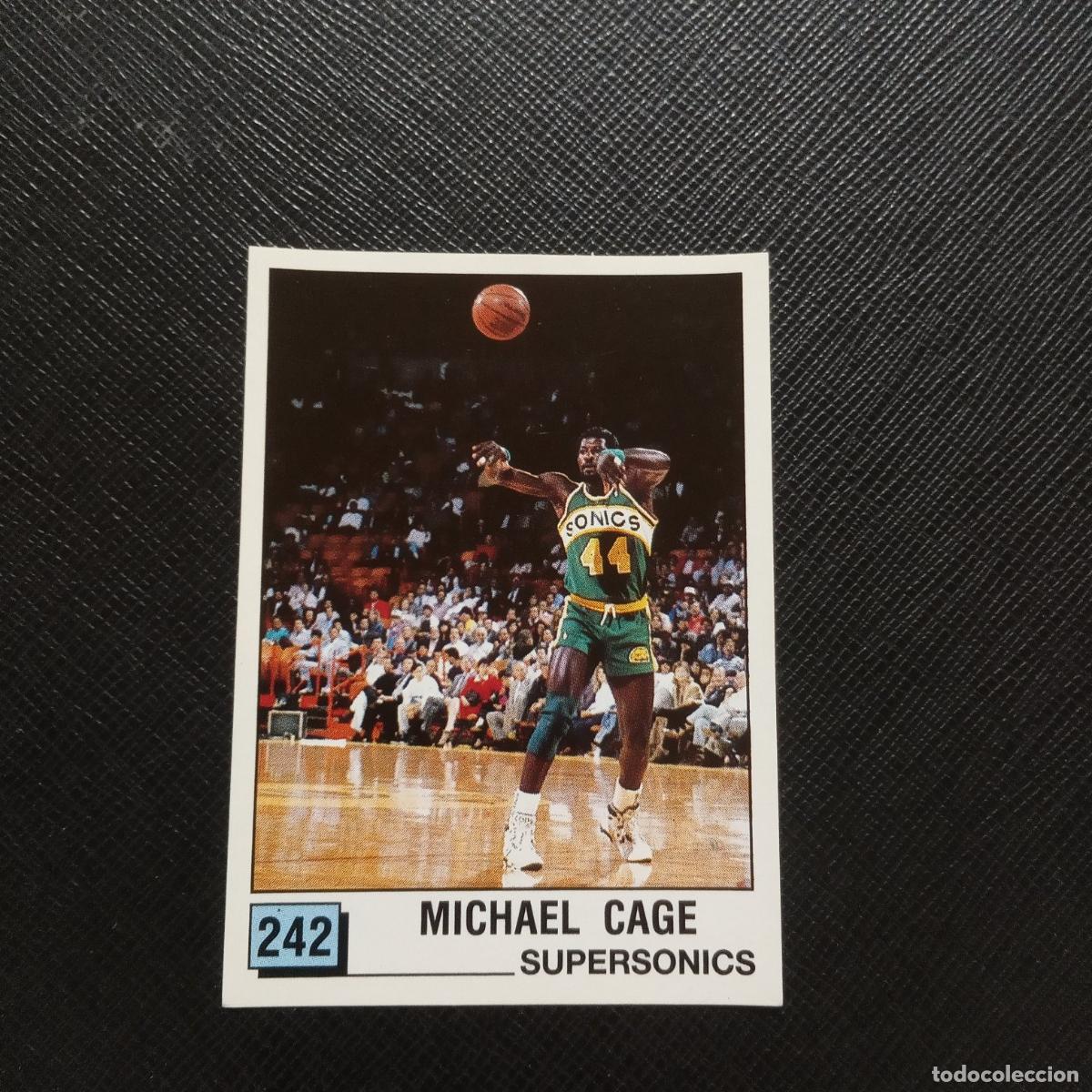 Coleccionismo deportivo: 242 MICHAEL CAGE SUPERSONICS PANINI 1990 BASKET NBA 90 CROMO BALONCESTO - SIN PEGAR - A53 PG82