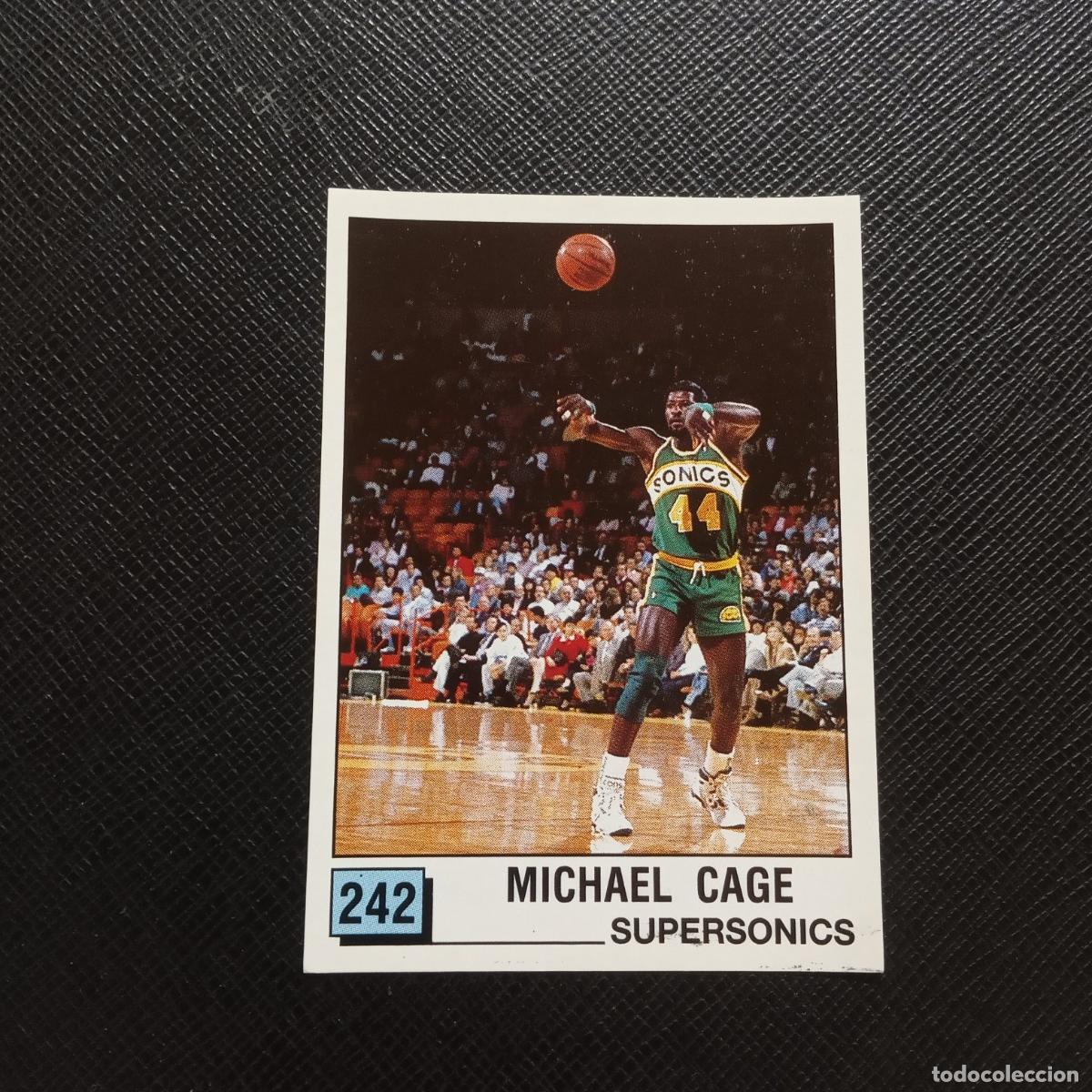 Coleccionismo deportivo: 242 MICAHEL CAGE SUPERSONICS PANINI 1990 BASKET NBA 90 CROMO BALONCESTO - SIN PEGAR - A53 PG109