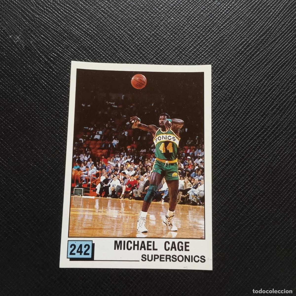 Sports collectibles: 242 MICHAEL CAGE SUPERSONICS PANINI 1990 BASKET NBA 90 CROMO BALONCESTO - SIN PEGAR - A53 PG127