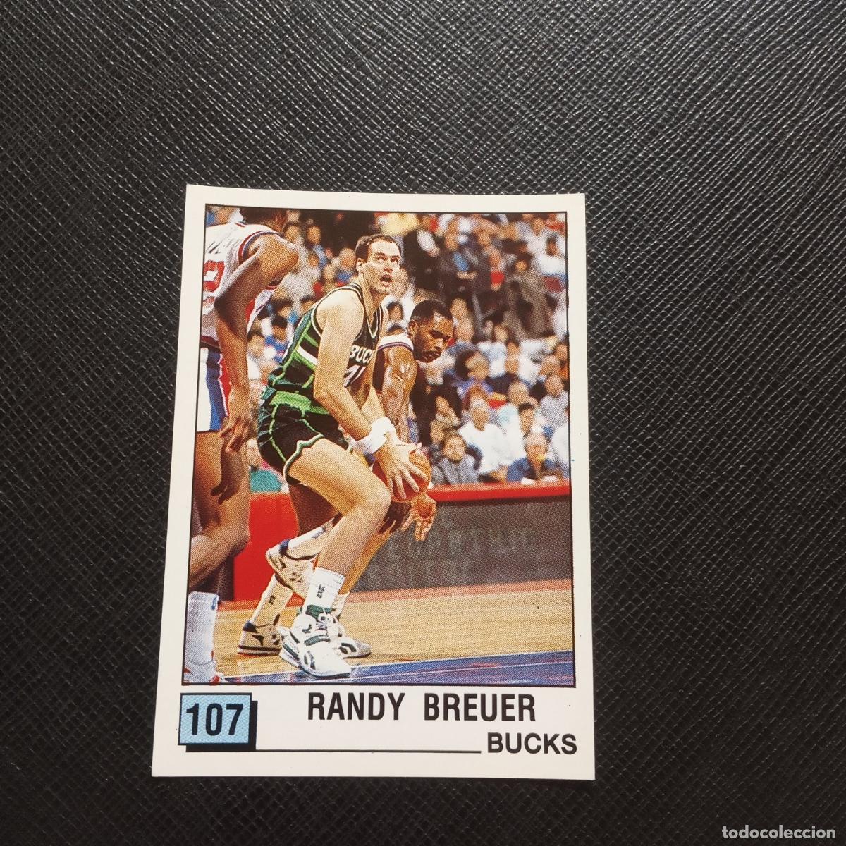 Sports collectibles: 107 RANDY BREUER BUCKS PANINI 1990 BASKET NBA 90 CROMO BALONCESTO - SIN PEGAR - A53 PG460