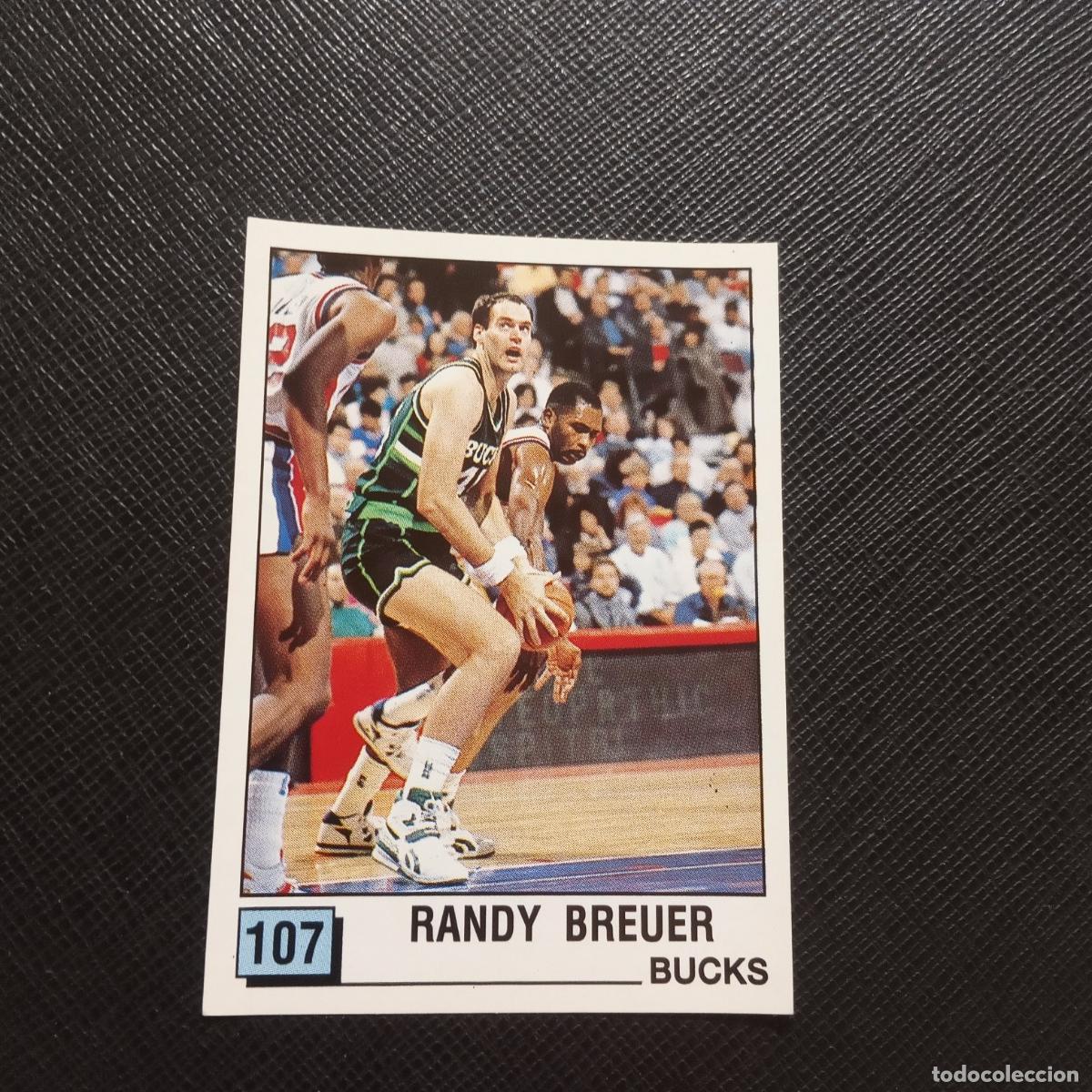 Sports collectibles: 107 RANDY BREUER BUCKS PANINI 1990 BASKET NBA 90 CROMO BALONCESTO - SIN PEGAR - A53 PG460 B