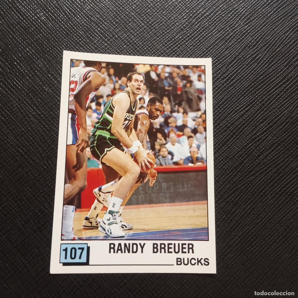 Sports collectibles: 107 RANDY BREUER BUCKS PANINI 1990 BASKET NBA 90 CROMO BALONCESTO - SIN PEGAR - A53 PG469