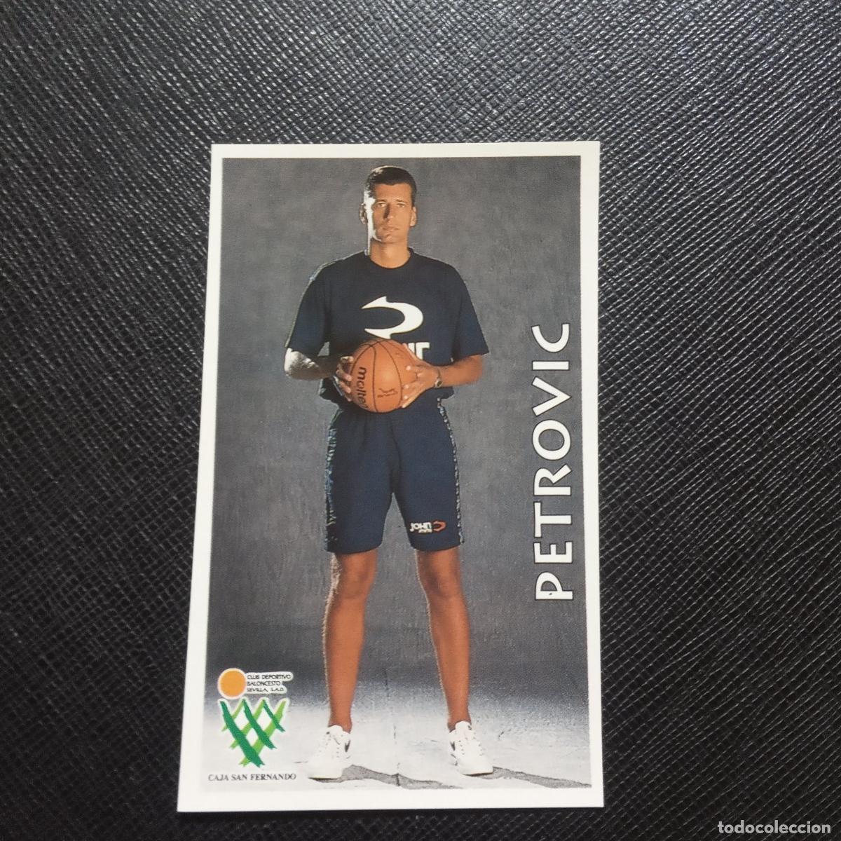 Sports collectibles: 19 PETROVIC CAJA SAN FERNANDO MUNDICROMO ACB 96 97 BALONCESTO 1996 1997 - SIN PEGAR - A81 PG487