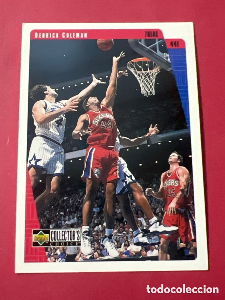 Coleccionismo deportivo: C754. Upper Deck Collector's Choice 1997/98 #105 Derrick Coleman Philadelphia 76ers NBA Card