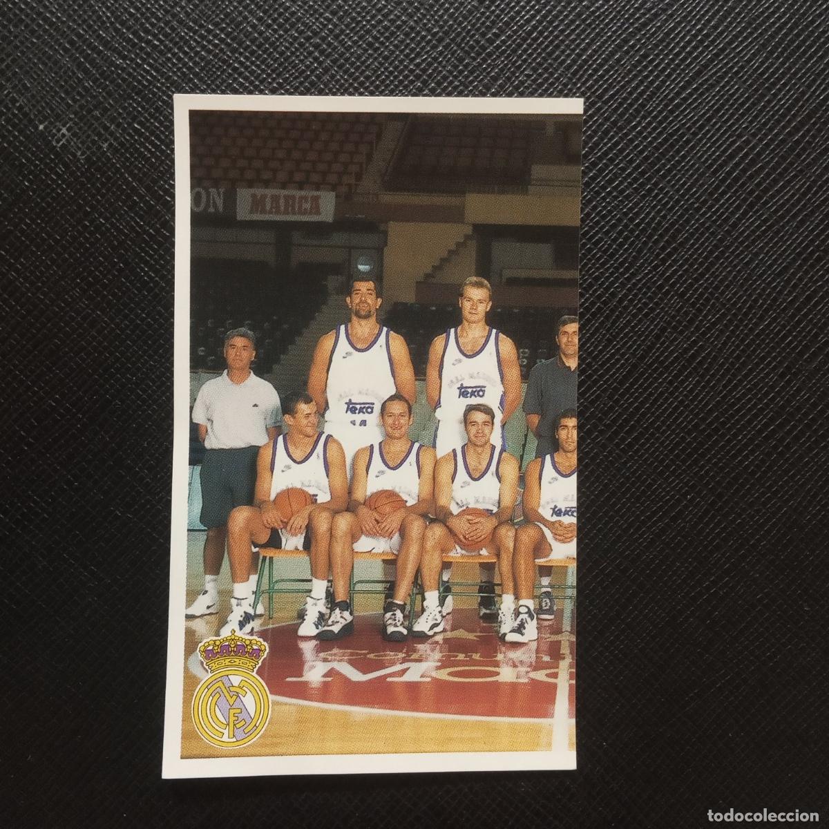 Sports collectibles: 63 REAL MADRID PLANTILLA MUNDICROMO ACB 96 97 BALONCESTO 1996 1997 - SIN PEGAR - A100 PG496