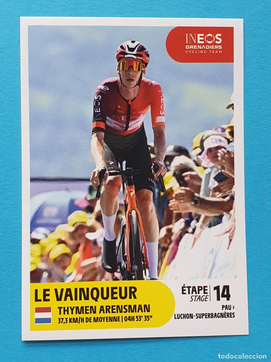 Coleccionismo deportivo: WINNER Stage 14 #T14 THYMEN ARENSMAN (Ineos) - Panini TOUR FRANCE 2025 Sticker